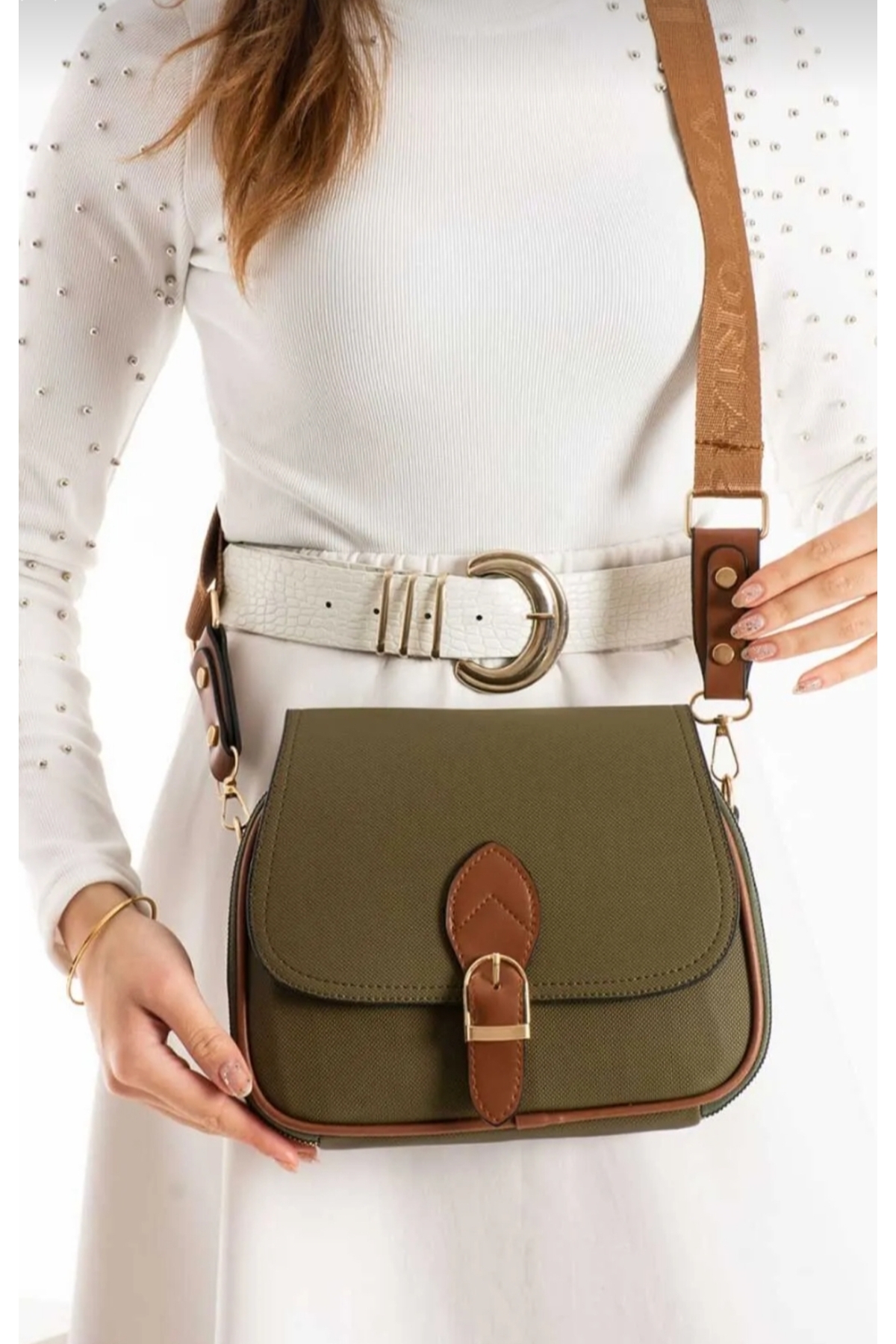 polo women's 4 compartment shoulder and crossbody bag