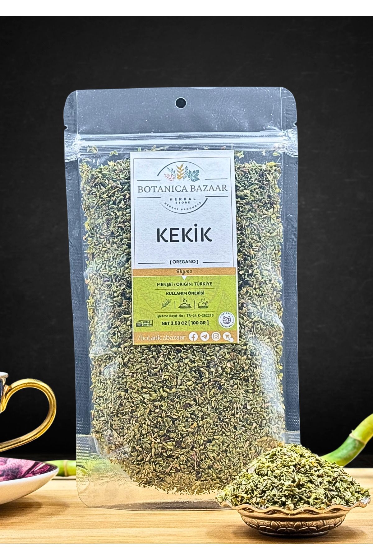 Botanica Bazaar Doğal Kekik Ayıklanmış Yeni Mahsul,Oregano 100gr