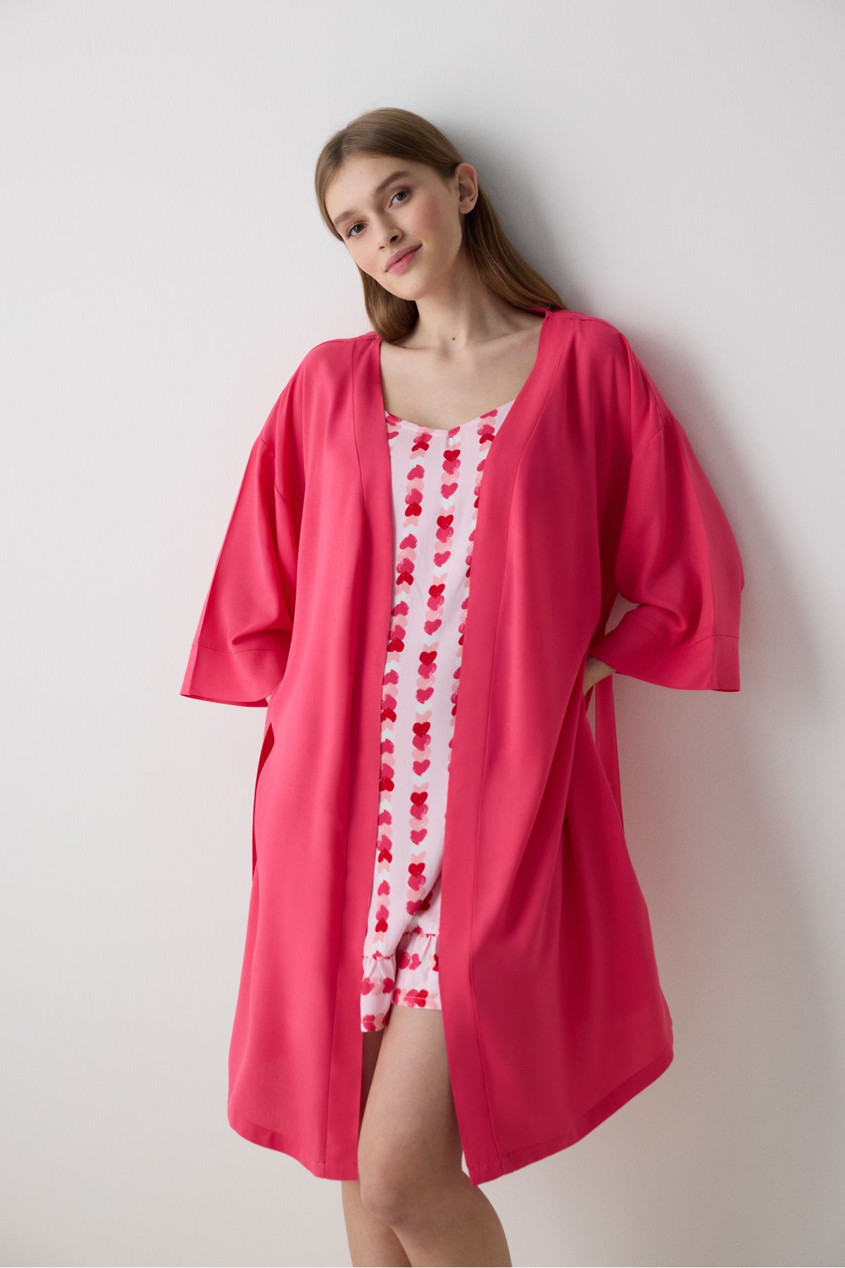 Penti-Carrie Printed Light Pink Nightgown - Kolekcja Loves Paris 2