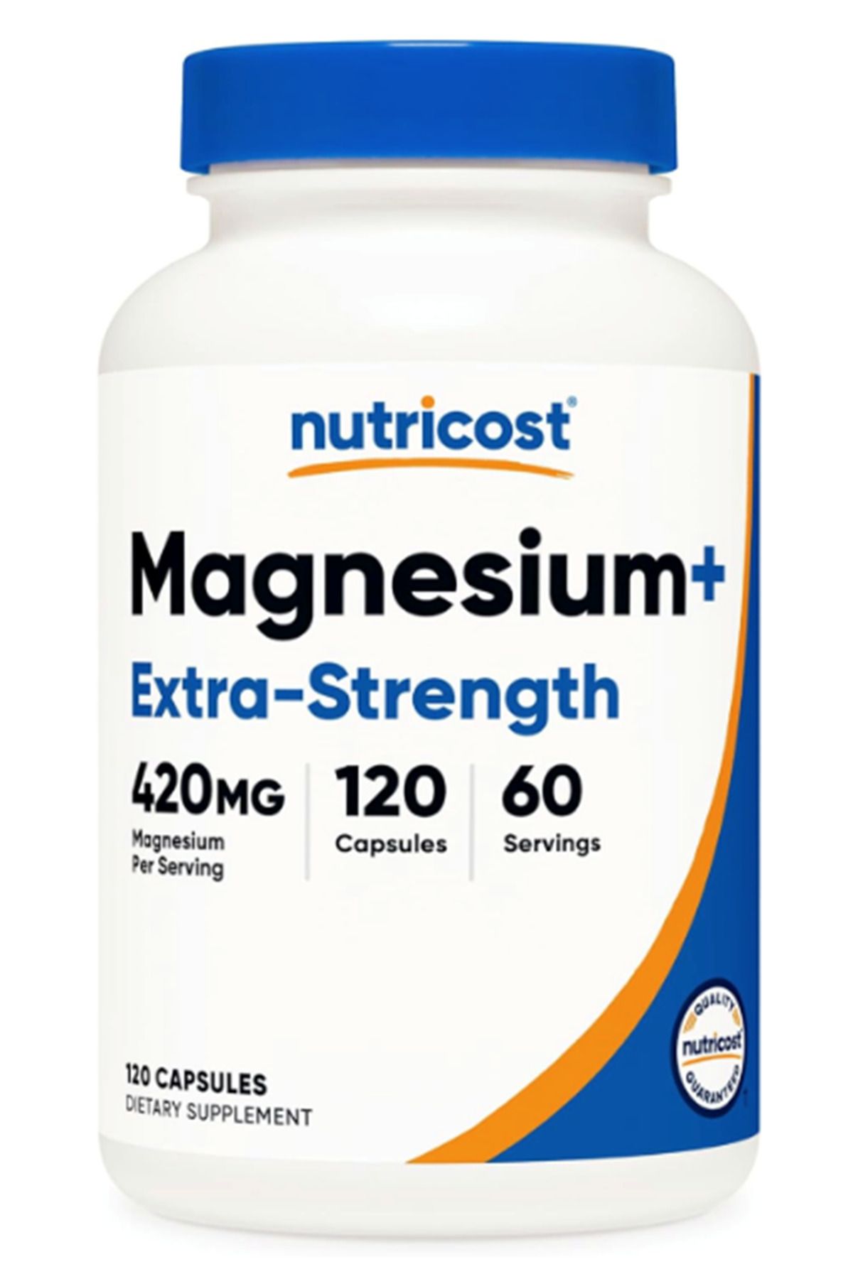 Nutricost Magne/sium+ Ext/ra Stren/gth 420mg, 120 Capsul - 60 Servis. Magne/sium Oxi/de and Glycinat