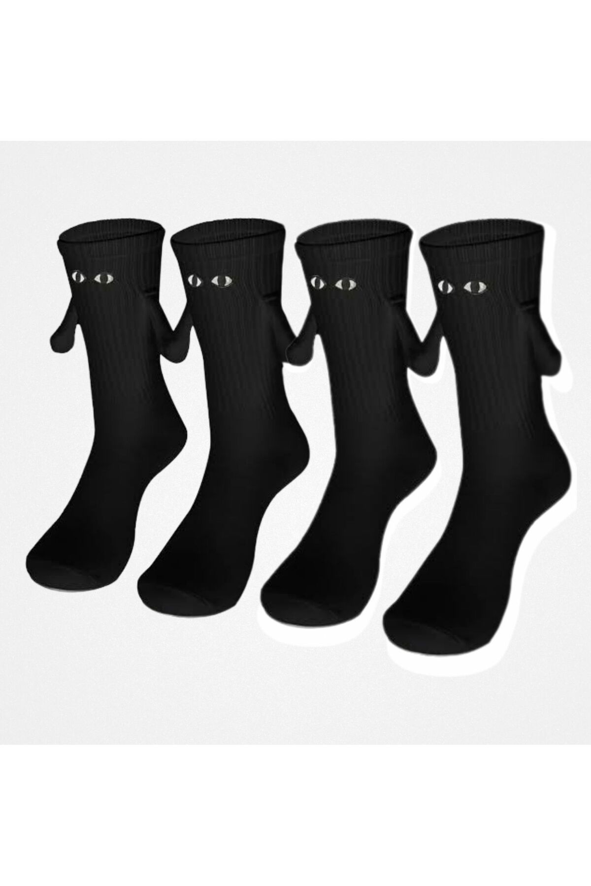 CARNAVAL SOCKS 2'li El Ele Tutuşan SİYAH Sevgili Çorabı