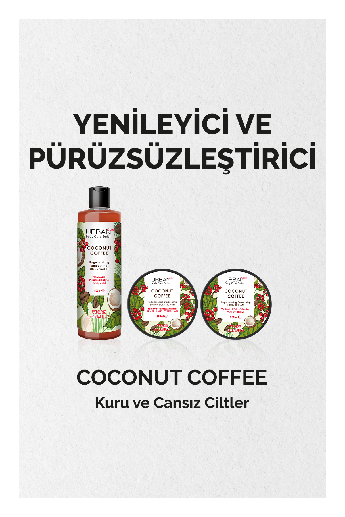 Coconut Coffee Yenileyici & Pürüzsüzleştirici Vücut Kremi 200 Ml-vegan — URBN-KRM1 — تصویر 4 از 7