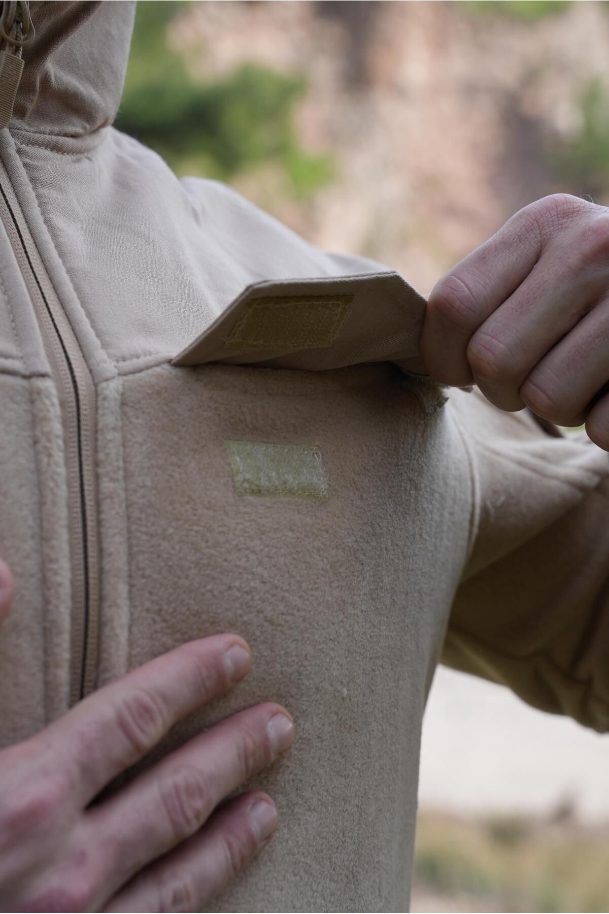 Wolftrap Tactical-5 Pocket Polar Jacket Beige, Comfortable Cold-Protective Fleece Jacket 4