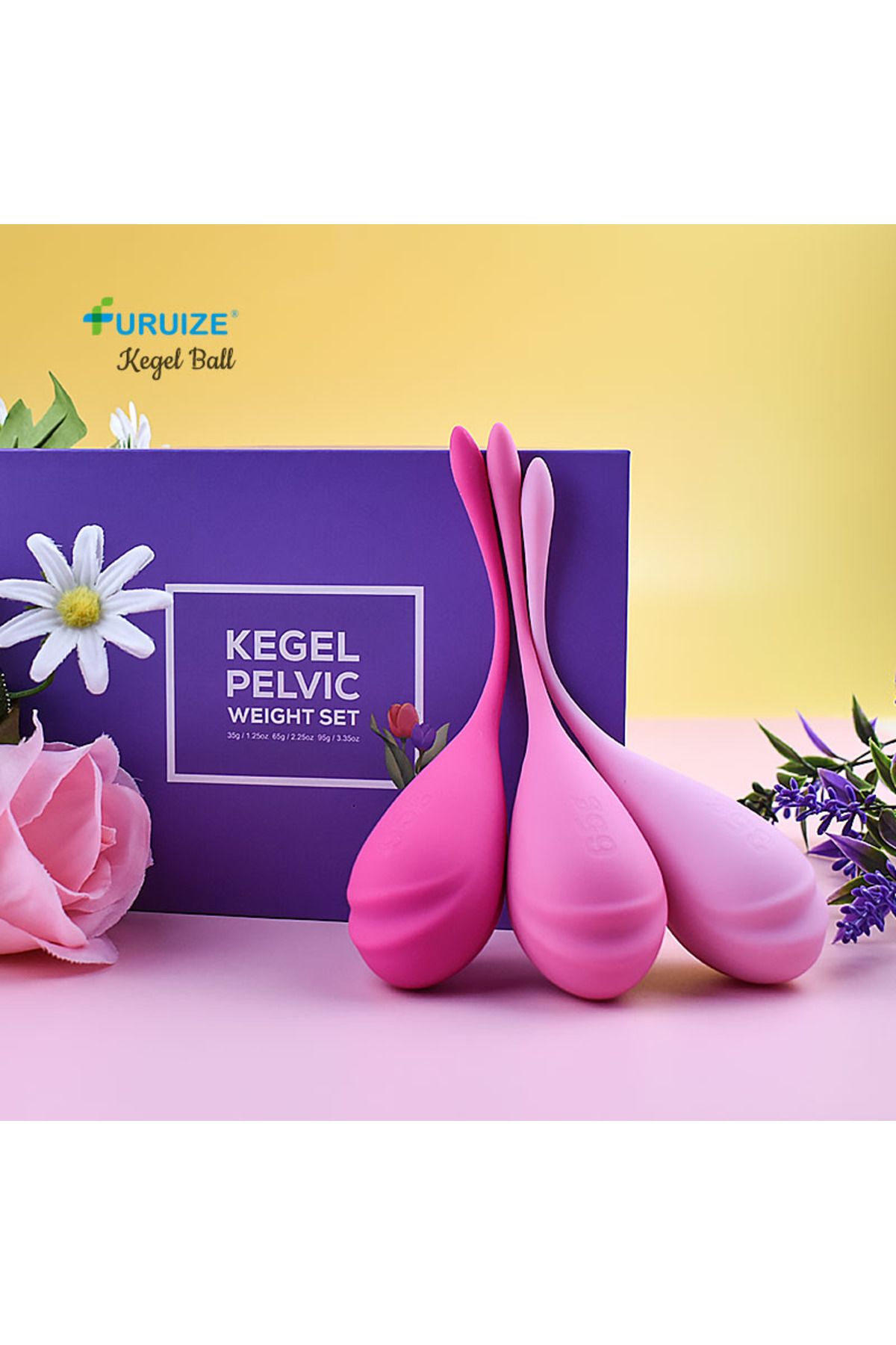 jawlinster KEGEL EGZERSİZ TOP SETİ - VAJİNA VE PELVİS KASLARI İÇİN SIKILAŞTIRICI AĞIRLIK TOPLARI 35GR-65GR-95GR