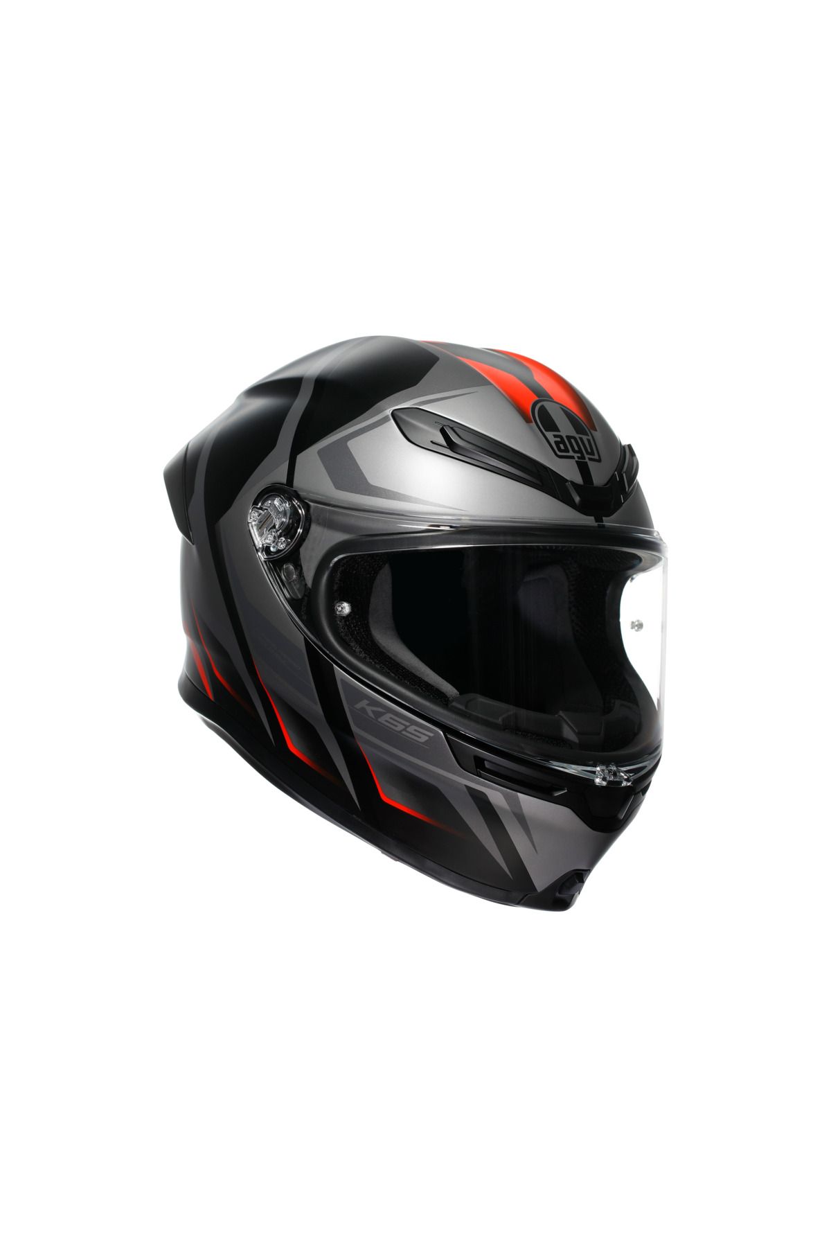 AGV K6 S Karve Matt Blk Grey Red Kapalı Kask