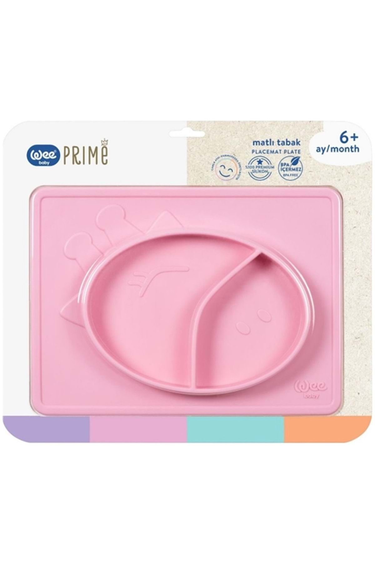 Wee Baby Prime Matlı Tabak (Kod:925) - Pembe