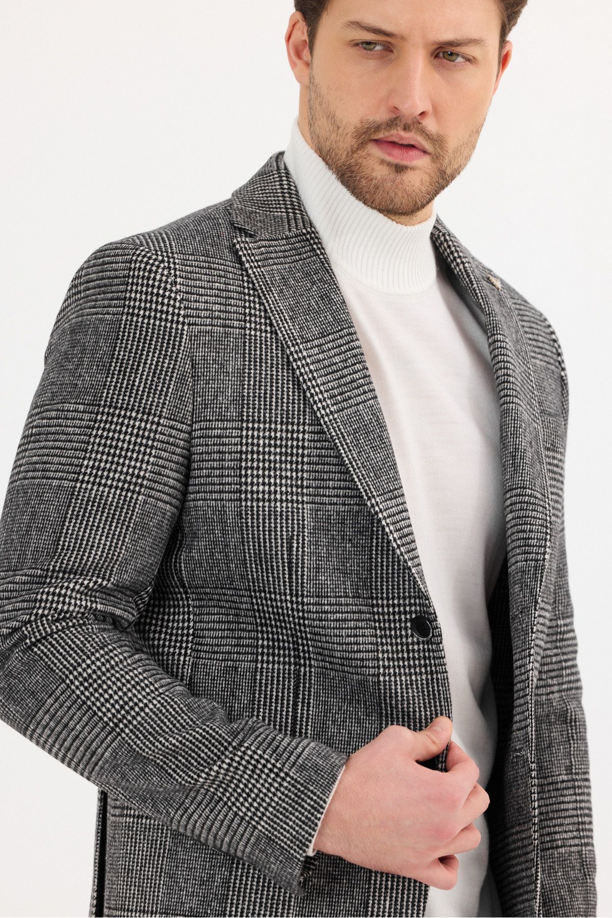 Savira-Faceted Slimfit Jacket - Blended Winter Fabric, Drop 6 Unlined, New Season 4