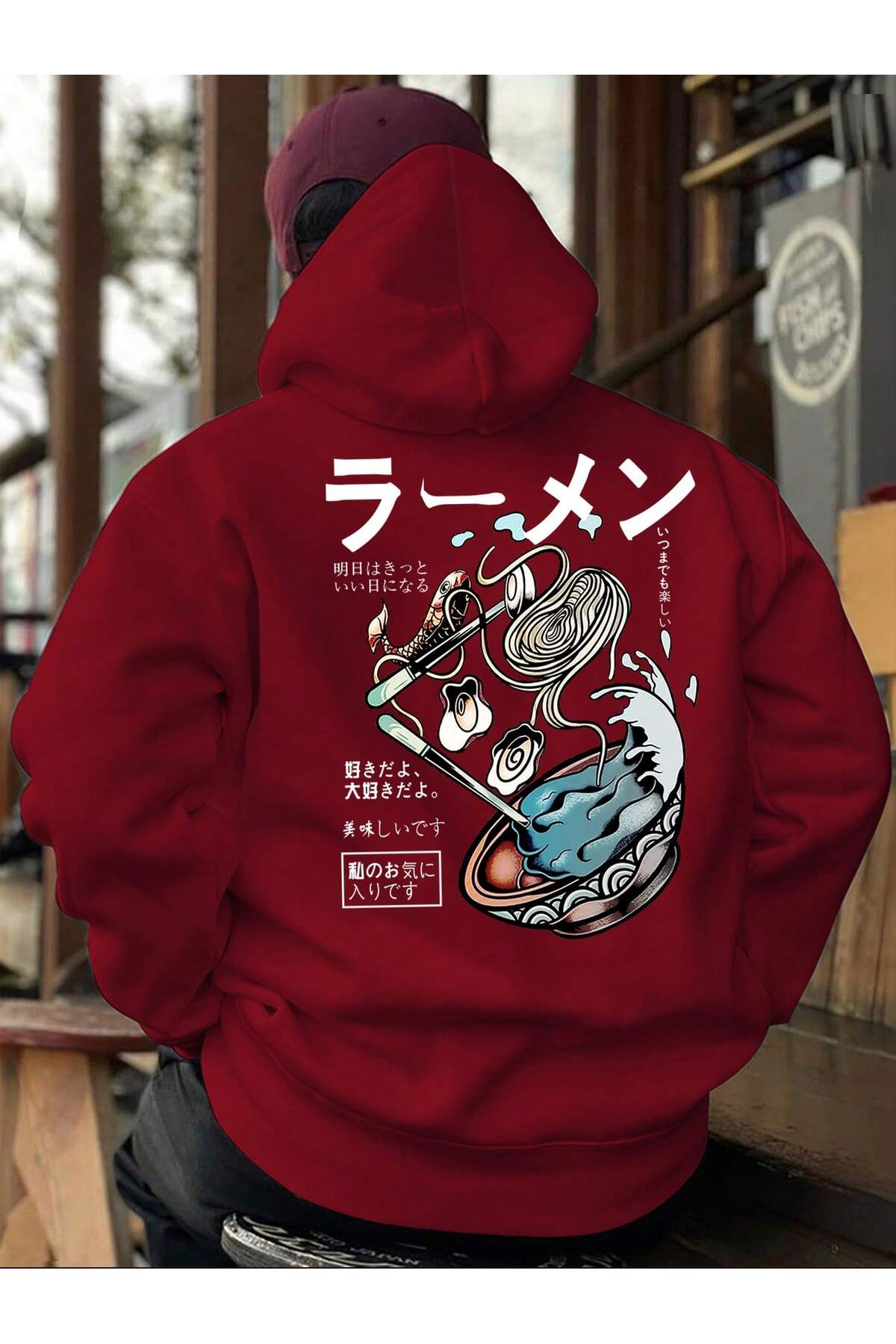 هودي أسود بطبعة Chinese Soap