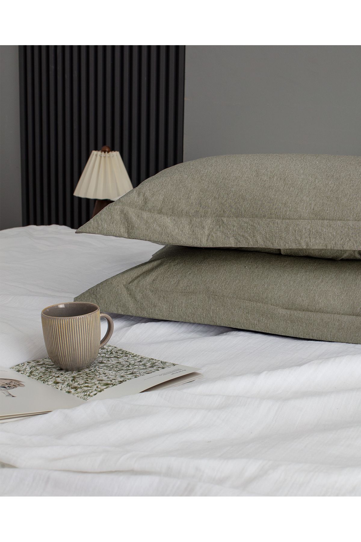 Madame Coco-Khaki Colored Meleni Single Comforter Set 4