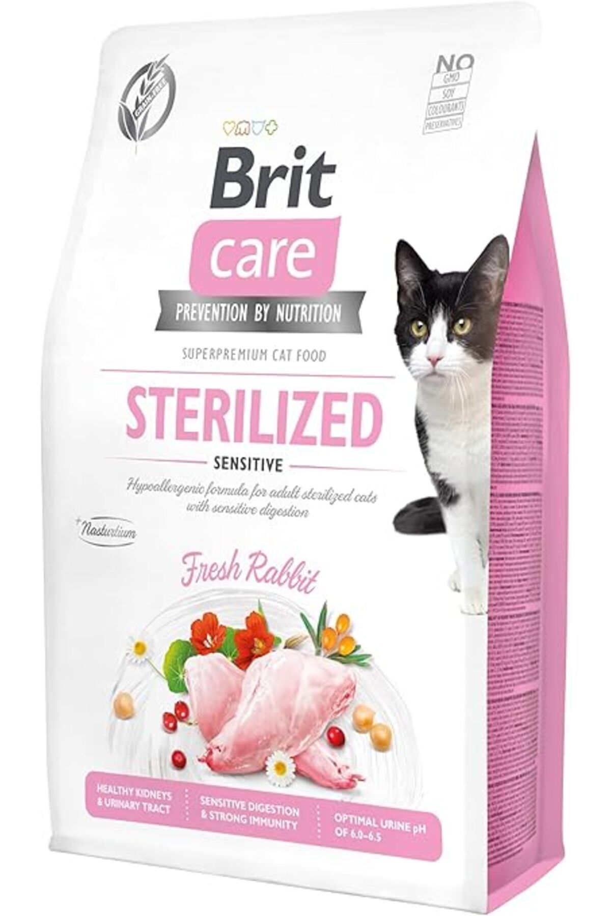 Brit Care Sensitive, Kısırlaştırılmış Hassas Kediler İçin, Tahılsız, Hipoalerjenik Taze Tavşan Etli