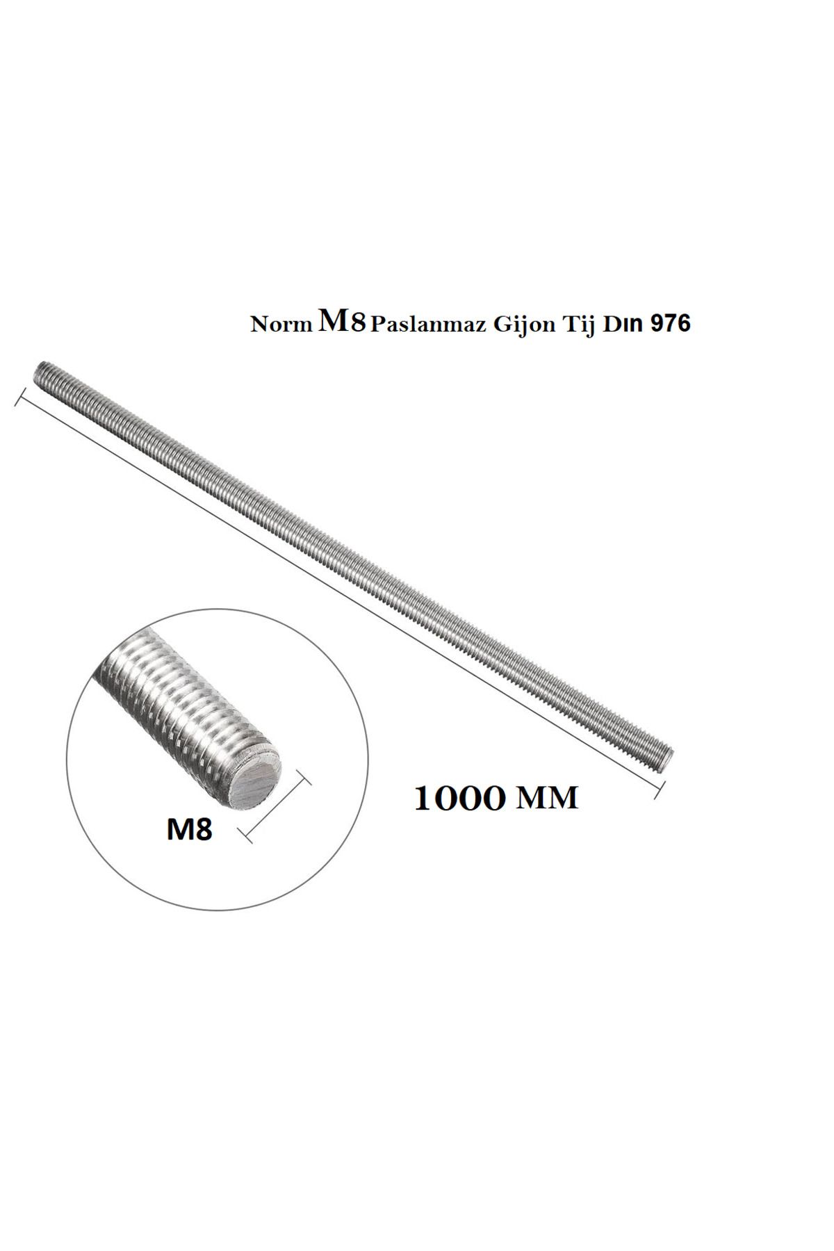 Norm-Stainless M8 Gijon Tij - Dın 976 2