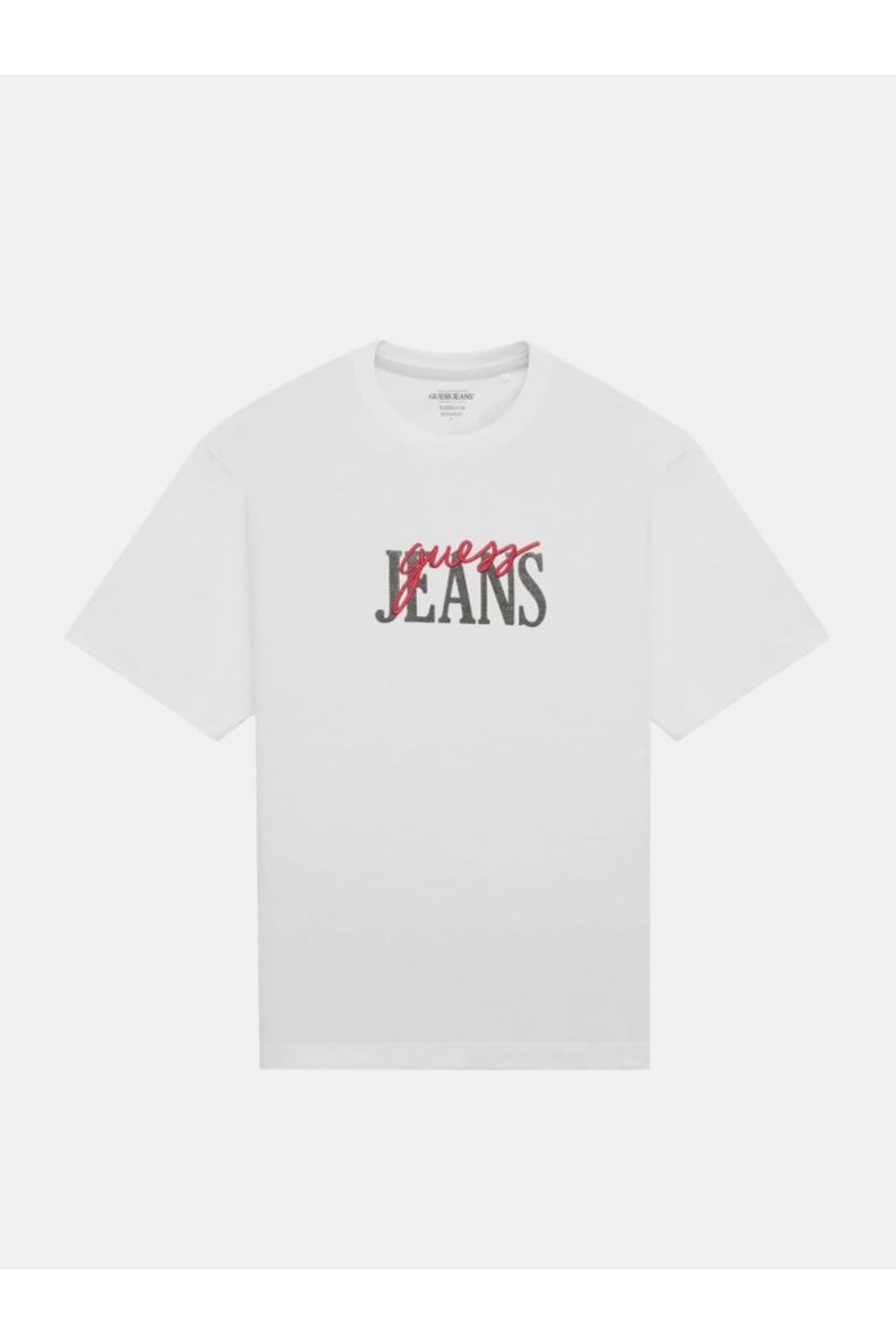 تی شرت سفید مردانه شلوار جین مشرف به مناسب Guess