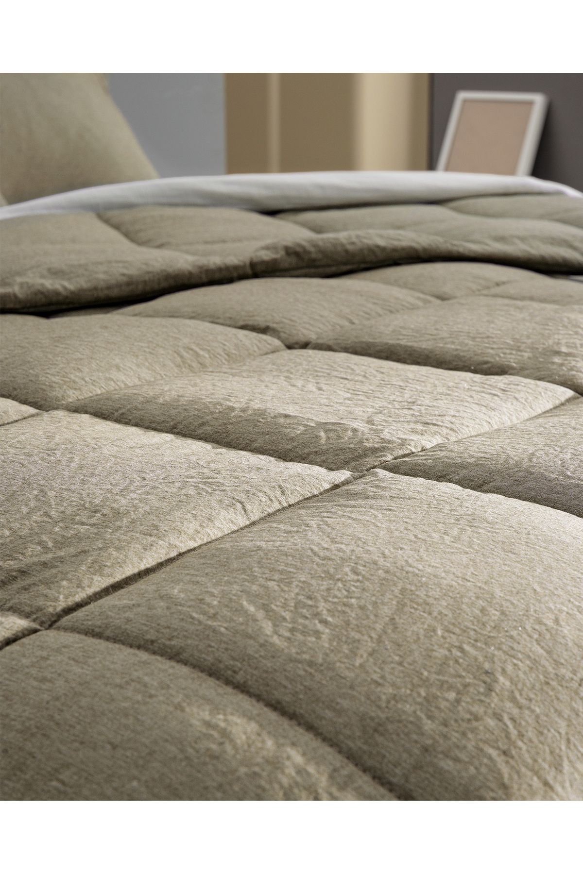 Madame Coco-Khaki Colored Meleni Single Comforter Set 2
