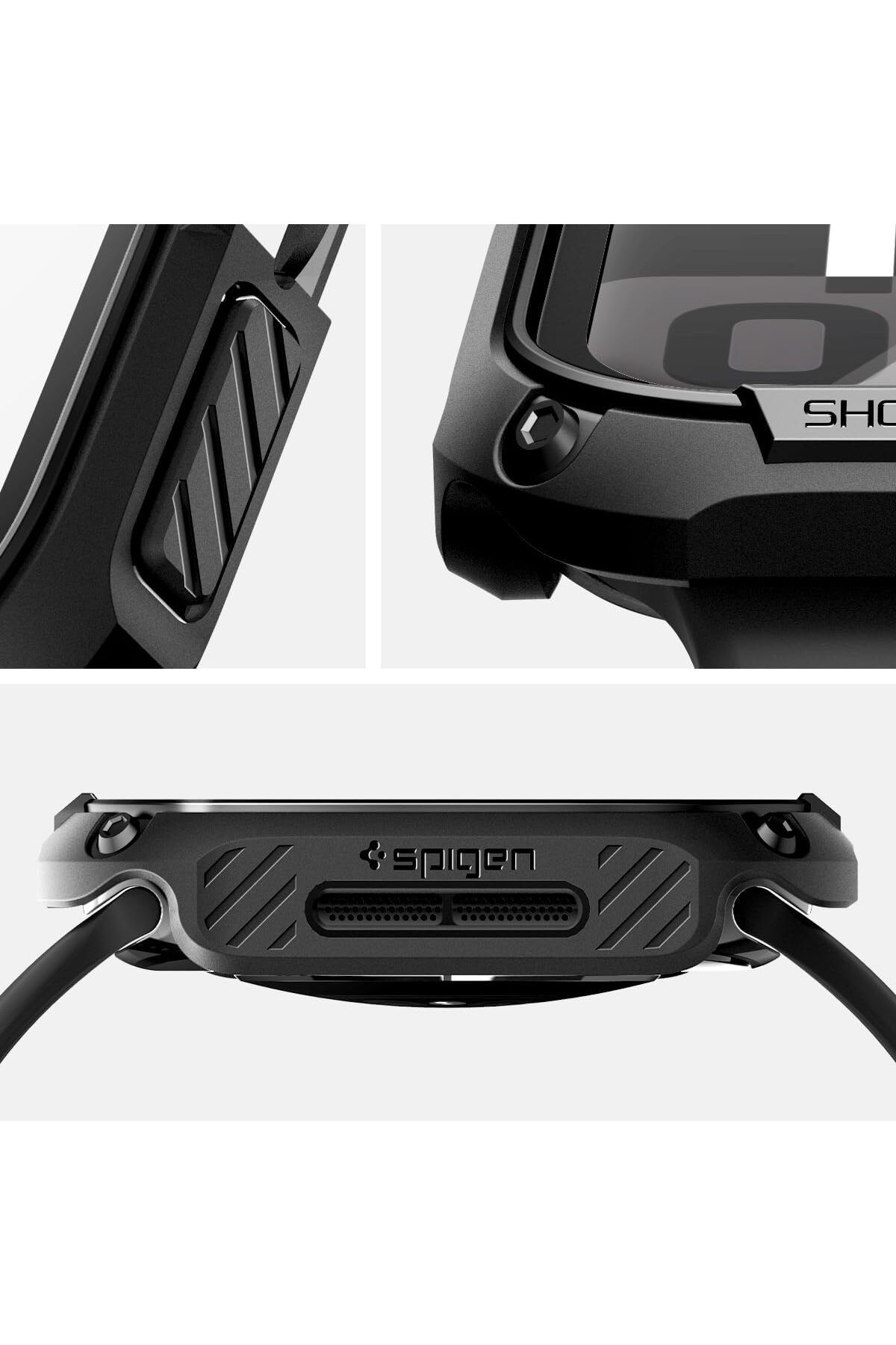 Spigen-Tough Armor for Apple Watch Series 10 (46mm) Case with built in Screen Protector - Black 3