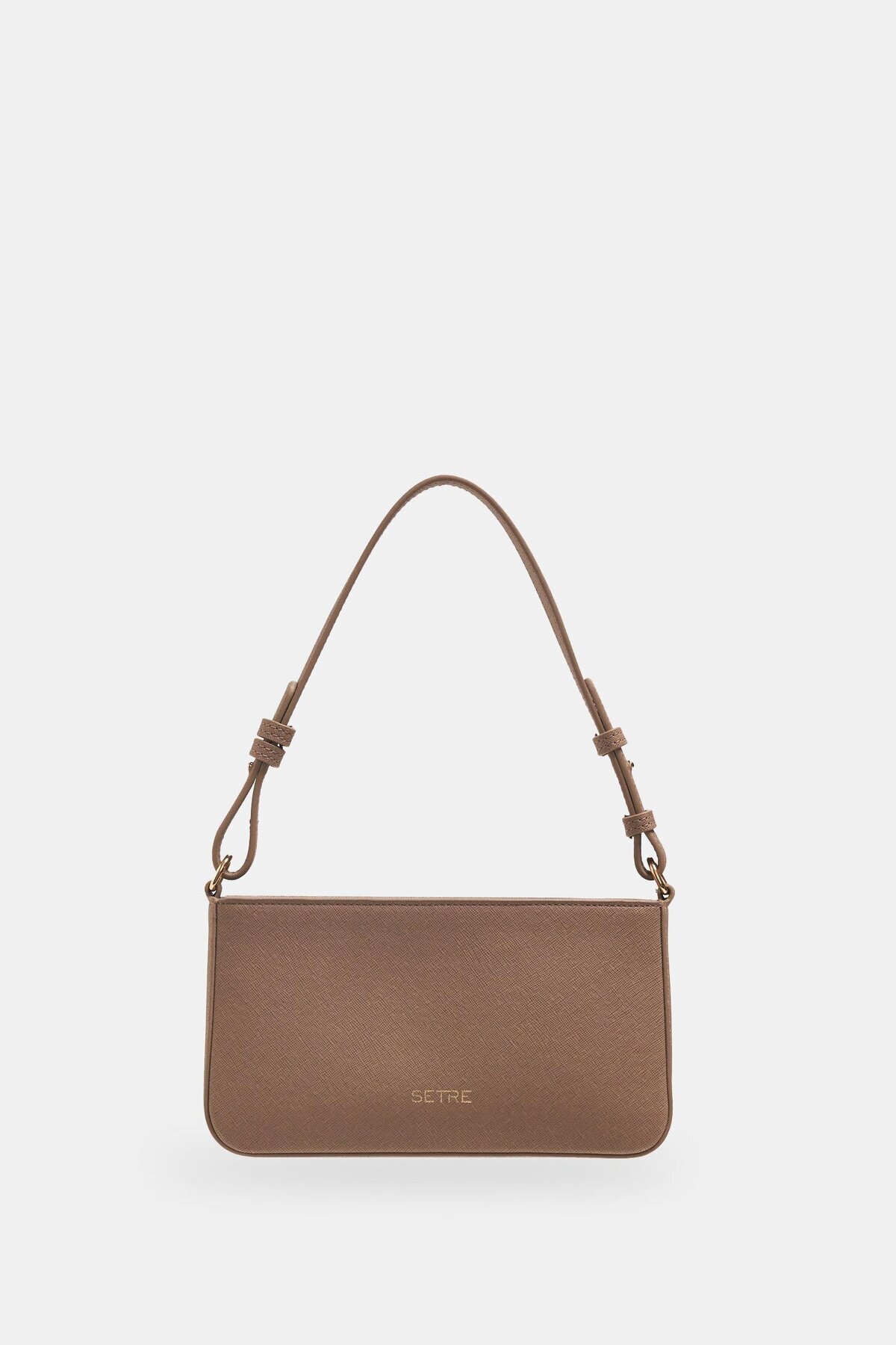Setre-Dark Beige Belt Detailed Shoulder Bag 1