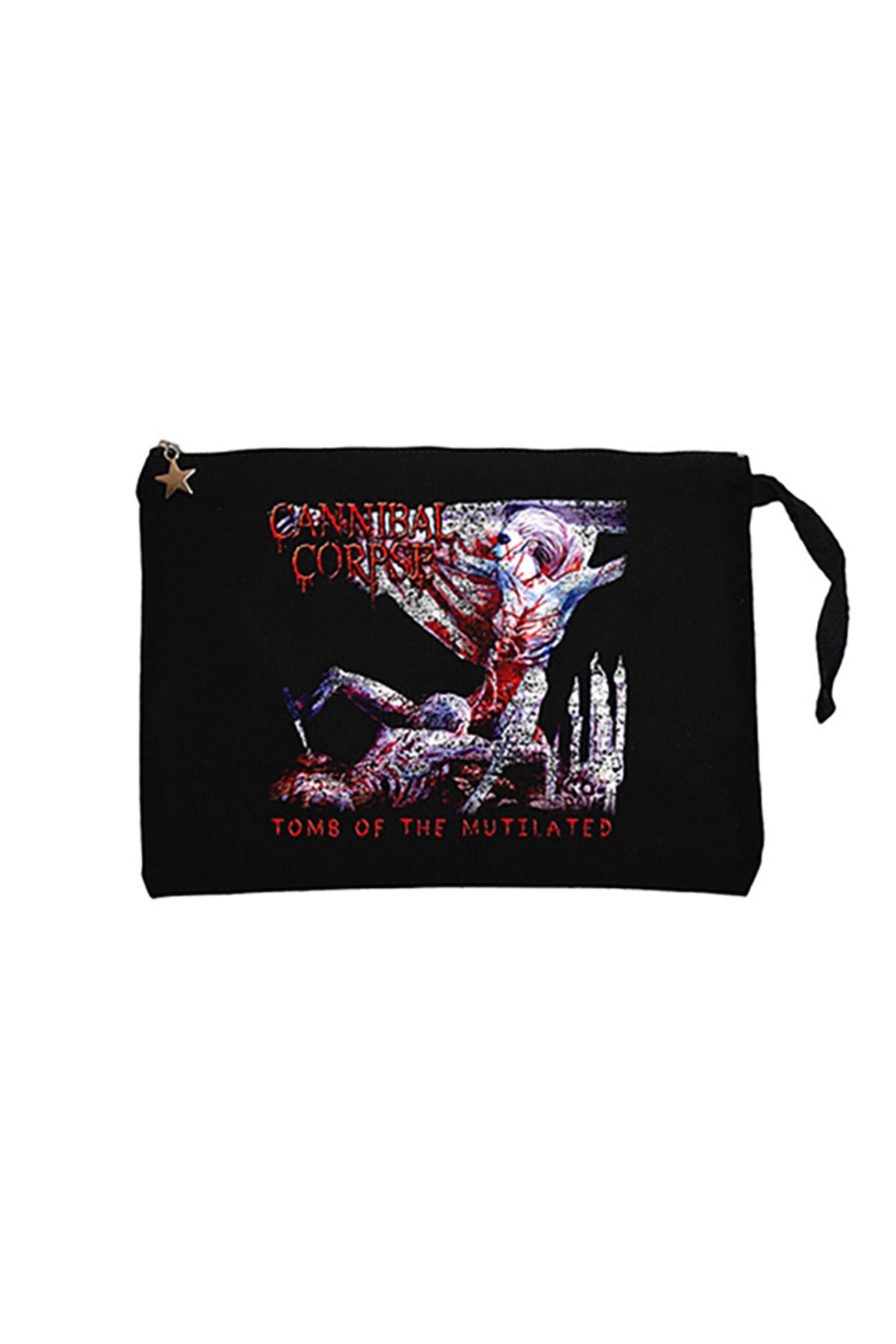 Z zepplin Cannibal Corpse Tomb Of The Mutilated Siyah Clutch Astarlı Cüzdan / El Çantası