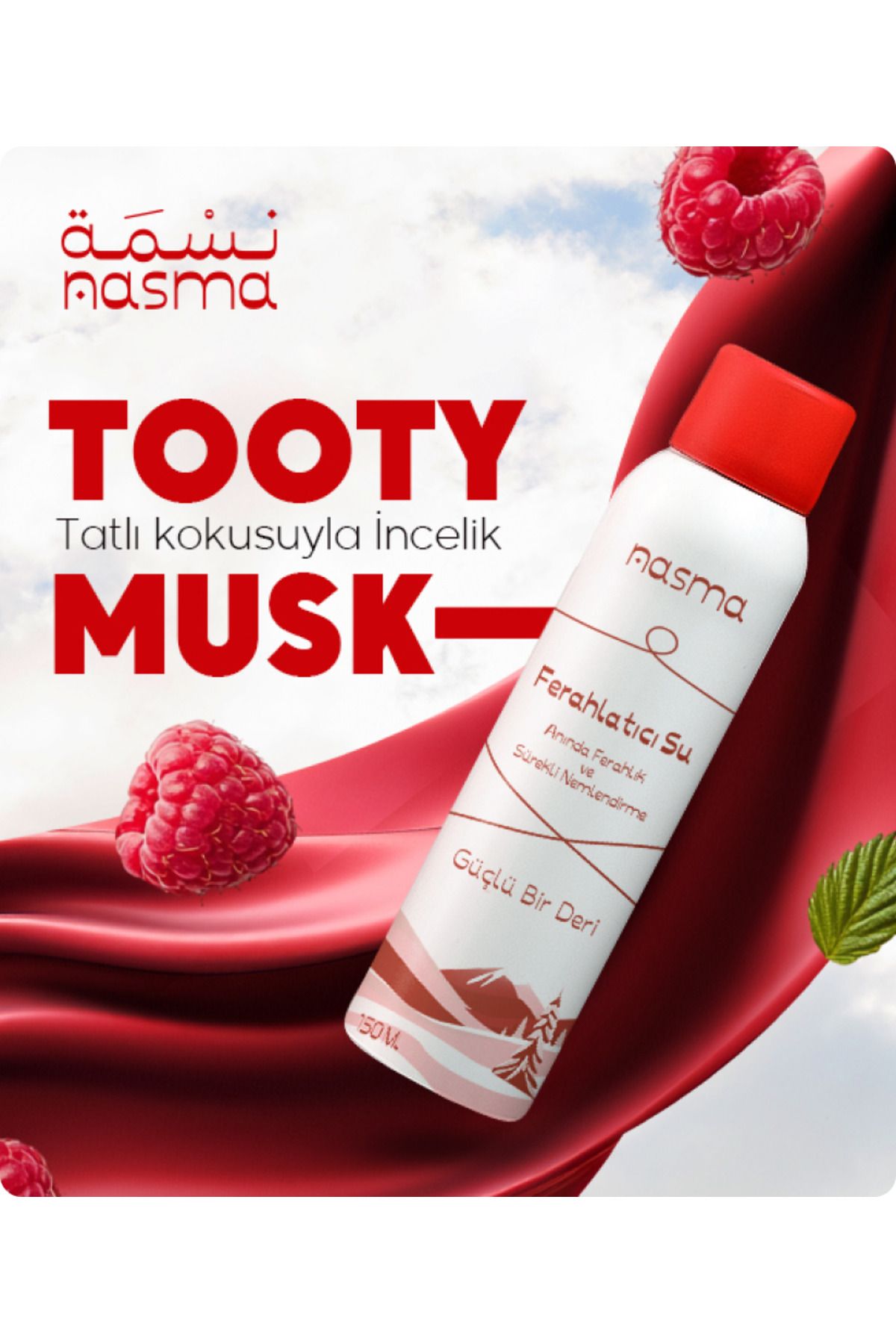 NASMA Tooty Musk Kokusuyla Serinletici, Nemlendirici Su Spreyi 150 Ml , Alkolsüz