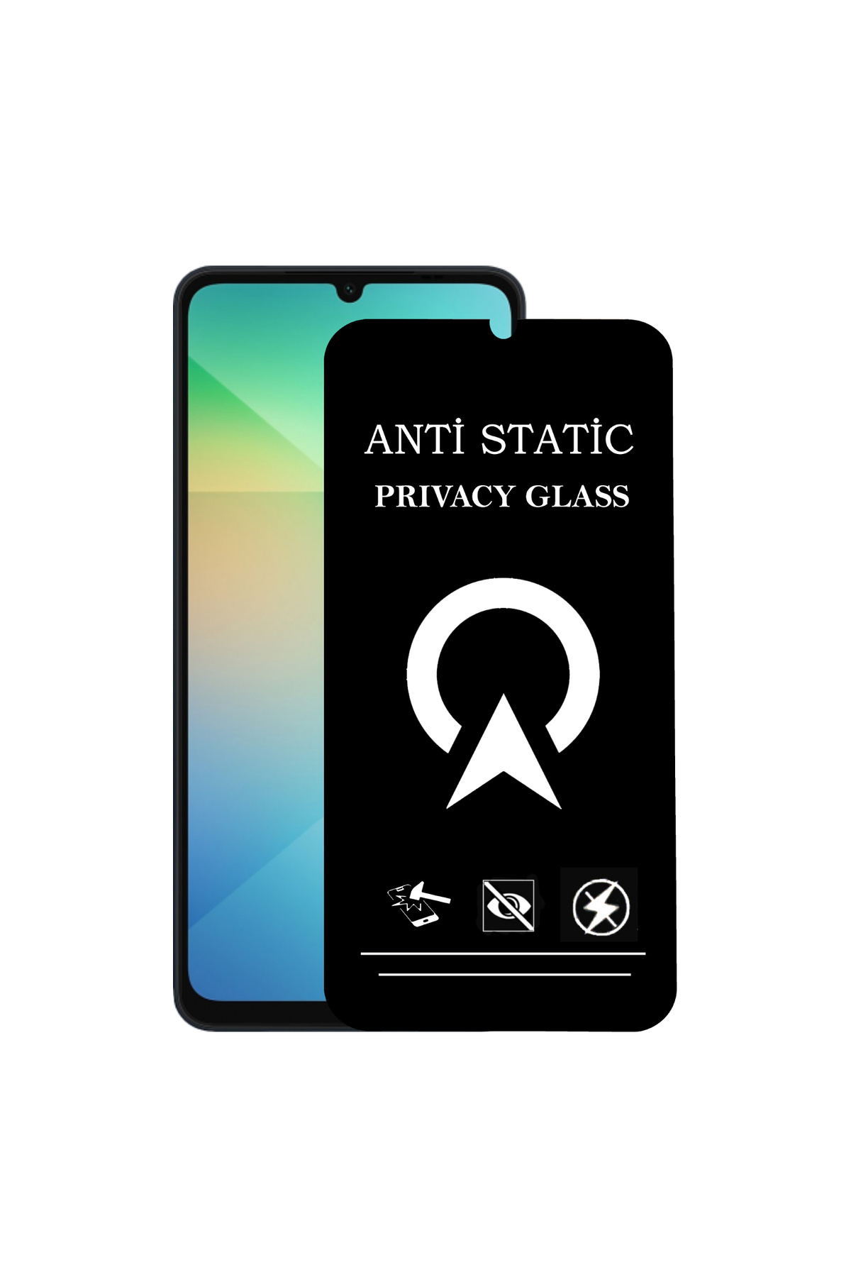 Samsung Galaxy A06 ile Uyumlu Tam Kaplayan Anti Statik Görünmez Safir Ekran Koruyucu Hayalet Cam