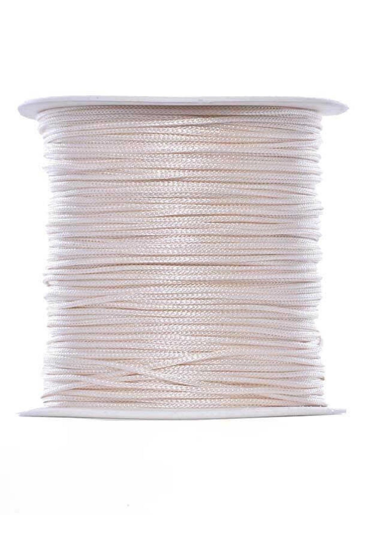 P Parla Paraşüt İpi, Bileklik-Kolye örgü ipi 1 mm 50 metre Ekru