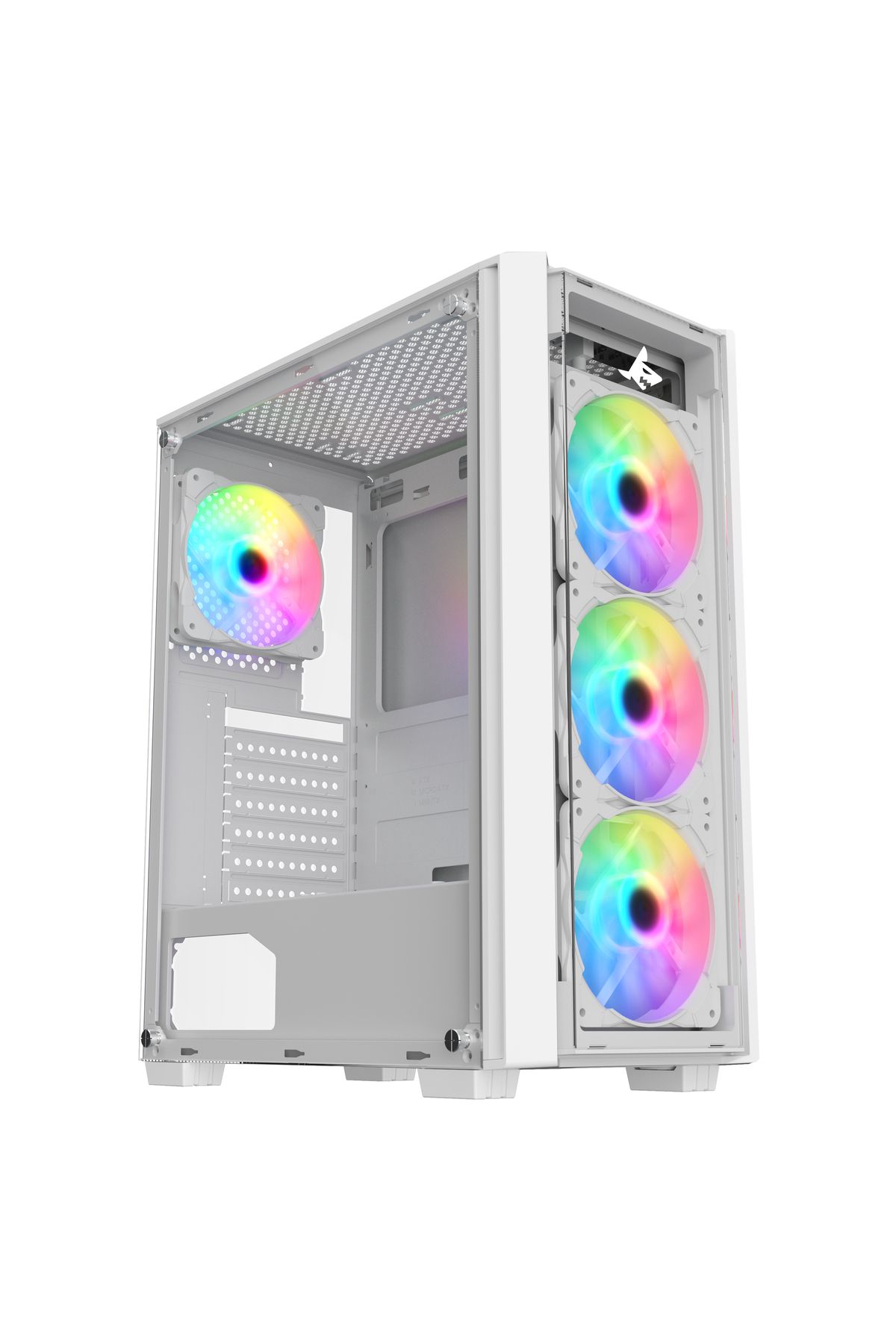 SHARX-CASE (S-200W)STRIKER ARGB ATX, 4x120mm Fans,Glass Panel, Type C Dongle,USB 3.0/2.0,Power/Reset 4