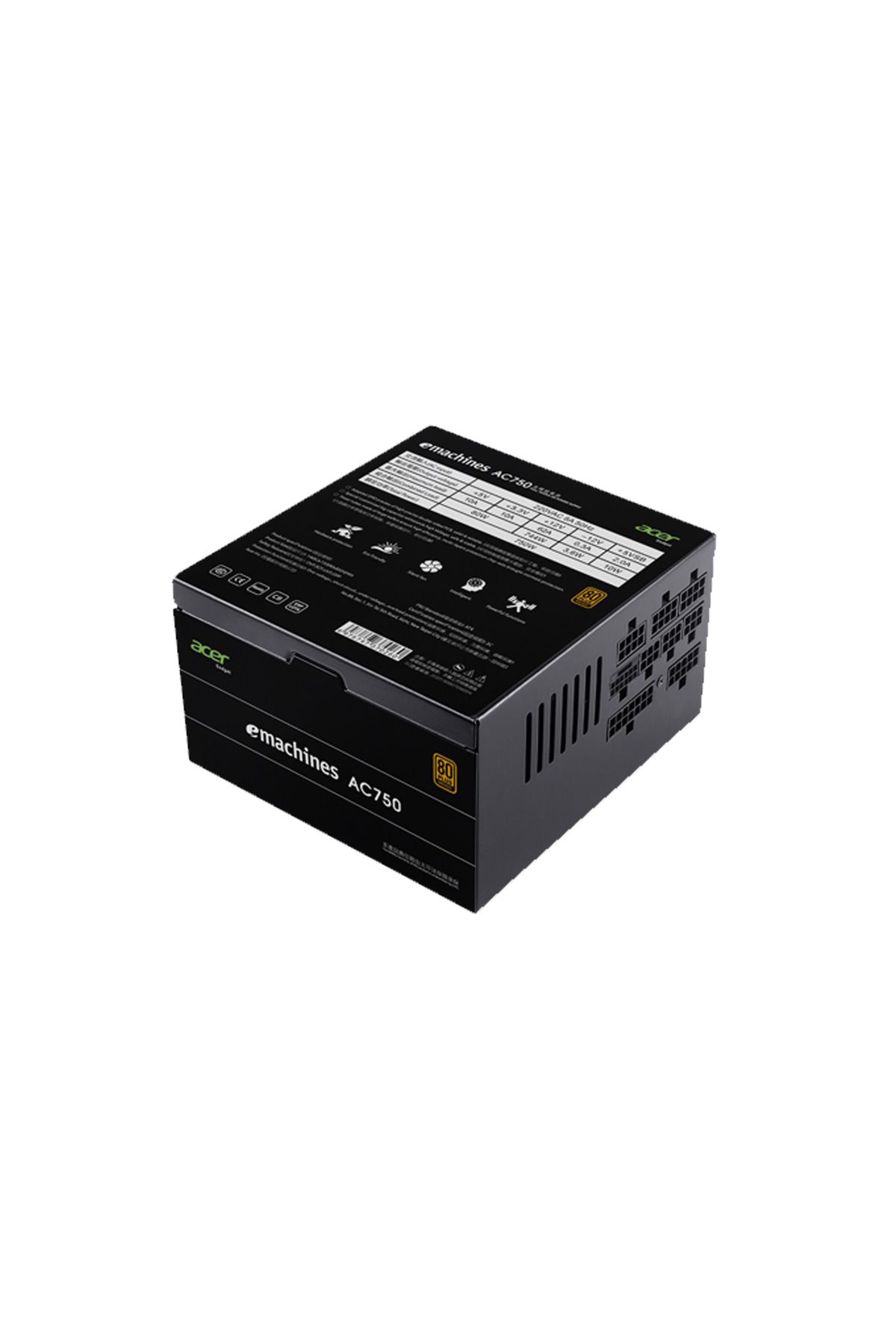 ACER-750W (AC750),Bronze PSU,80 Plus,Fully Modular: Efficient,low-noise power supply,modular cables 4