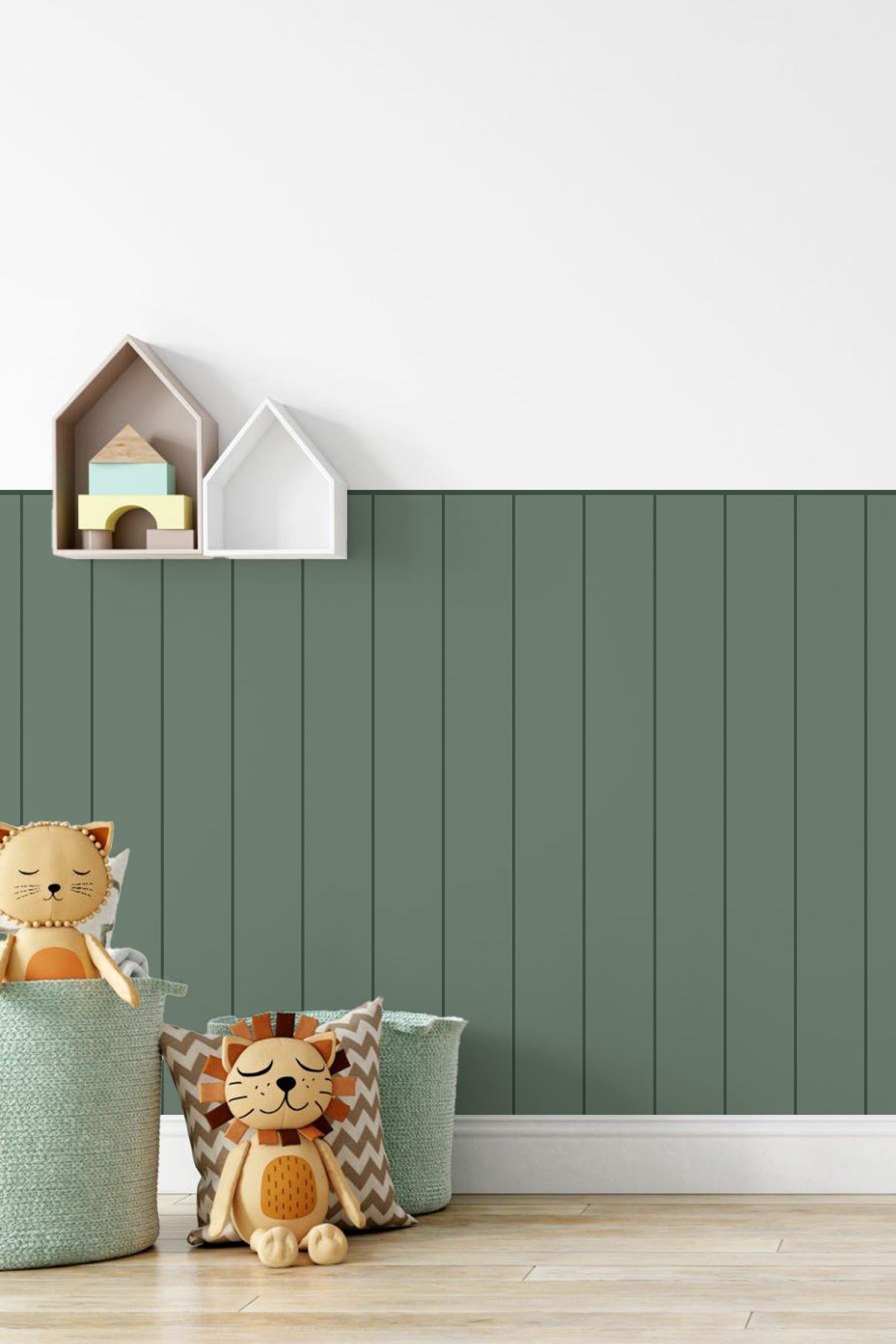 MSticker-Pinstripe Wall Panel Foil, Decorative Striped Wall Pattern Covering Foil 5