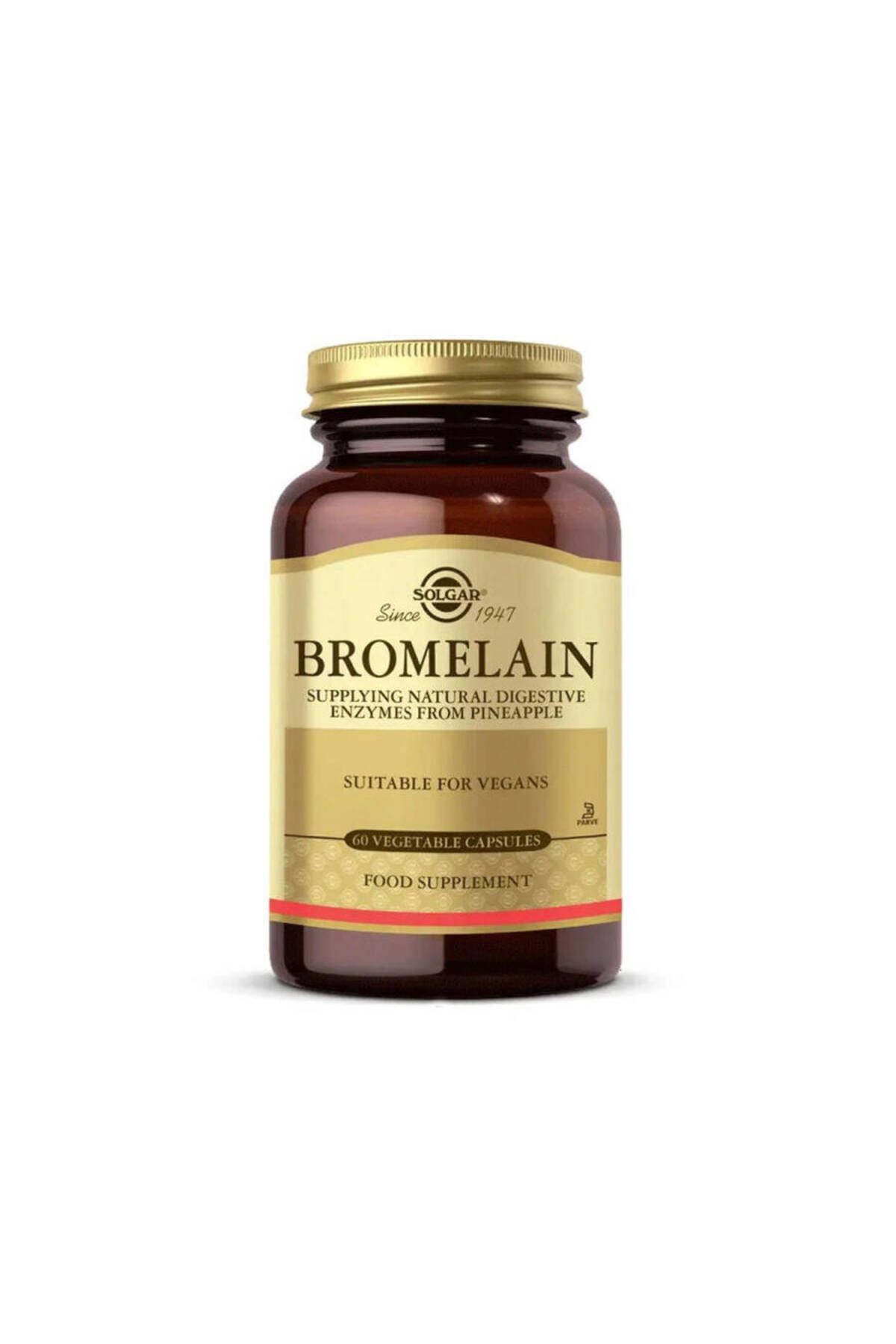 Solgar Bromelain (500 GDU, ananastan) 150 mg 60 Bitkisel Kapsül + 100ml Yüz Temizleme Jeli Hediye