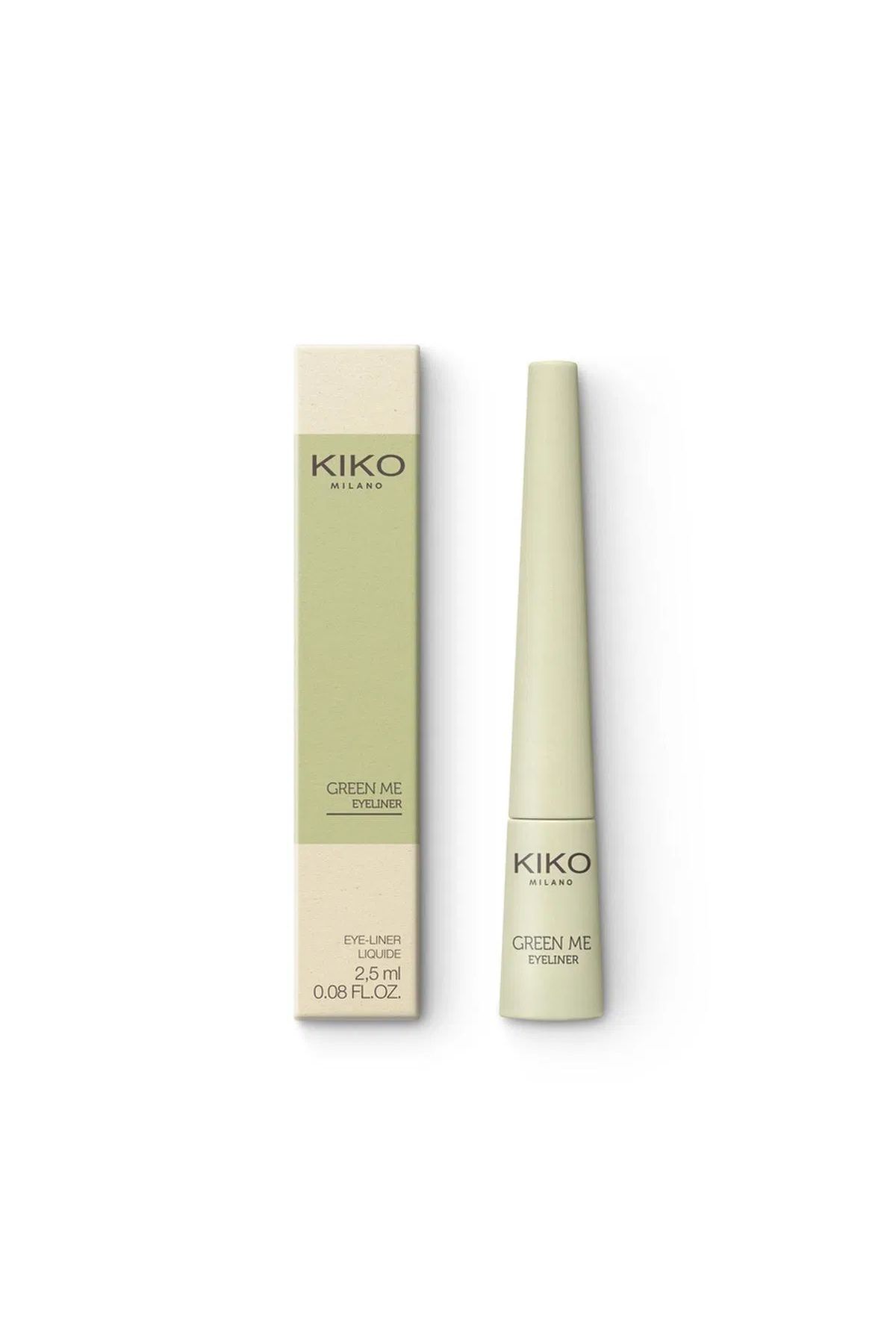 Kiko Green Me Liquid Eyeliner-Yoğun Siyah Pigmentli Uzun Süre Kalıcı Su Bazlı Likit Eyeliner 2.5ML