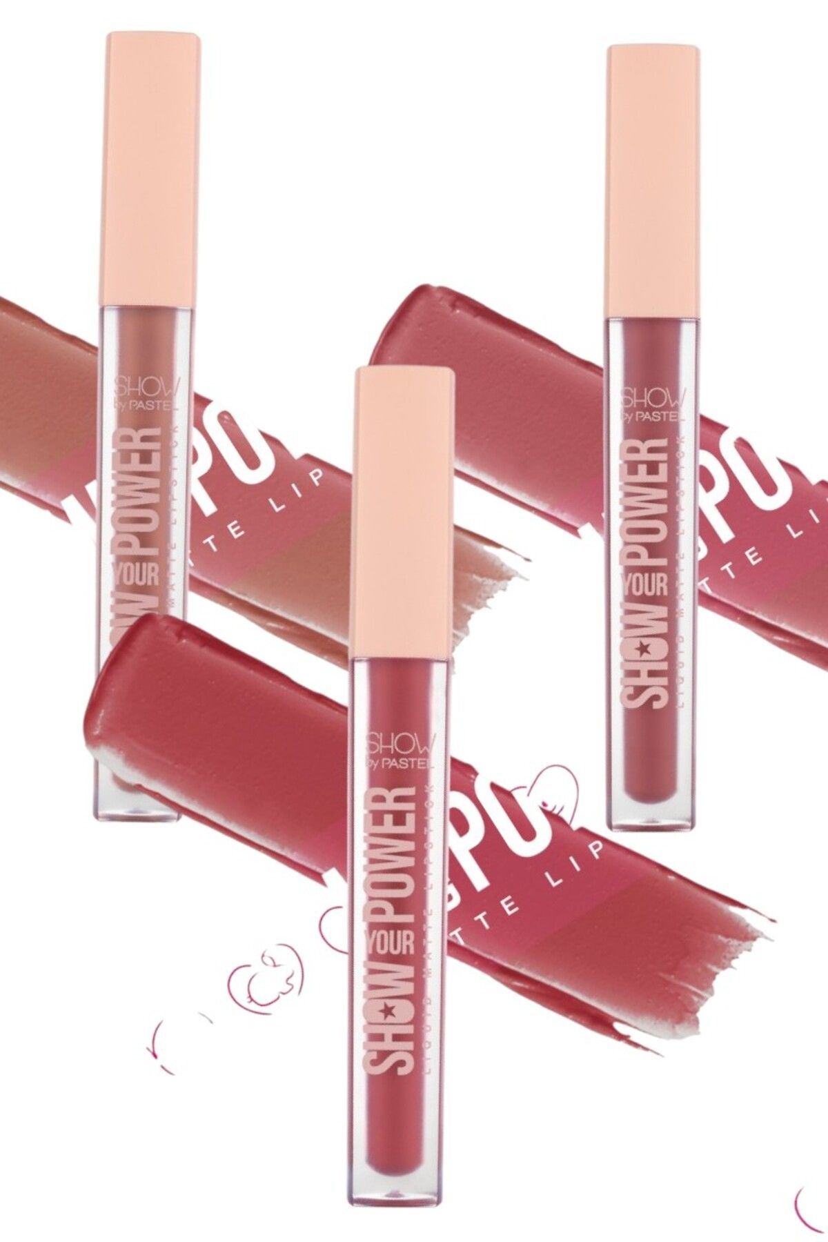 Show by Pastel-Show Your Power 3-Piece Matte Liquid Set - Lipstick 601-605-609 1