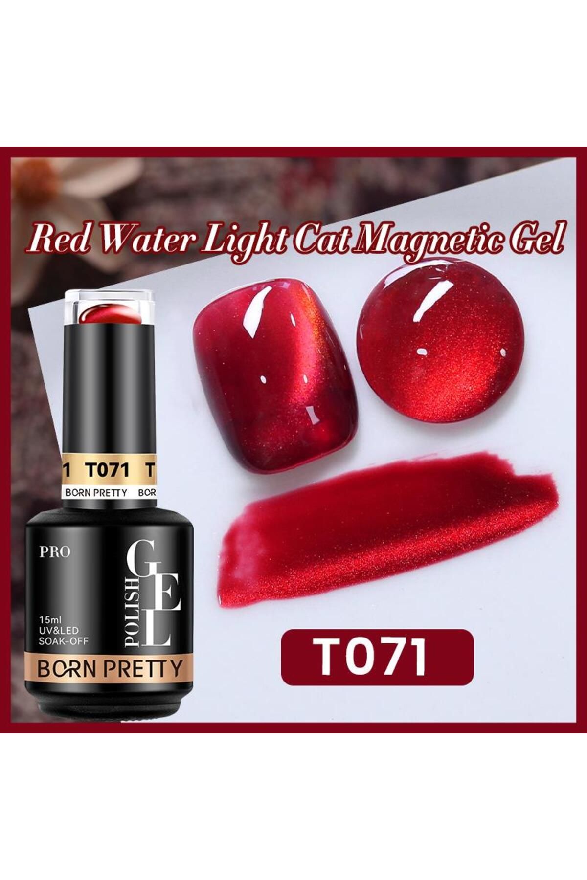 Born Pretty 15ml Hema Free Red Cat Magnetic Kalıcı Oje T71