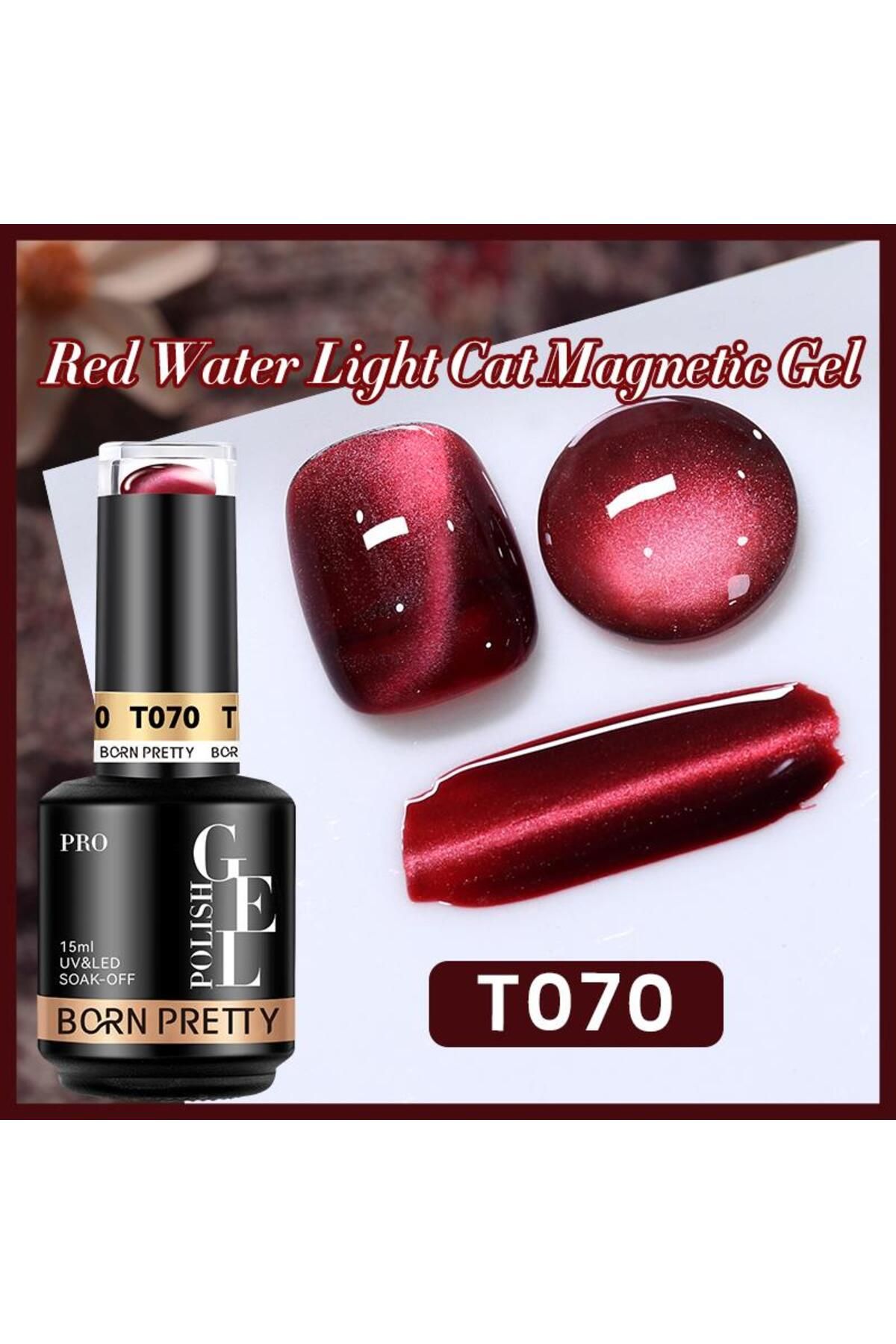 Born Pretty 15ml Hema Free Red Cat Magnetic Kalıcı oje T70 (60219)