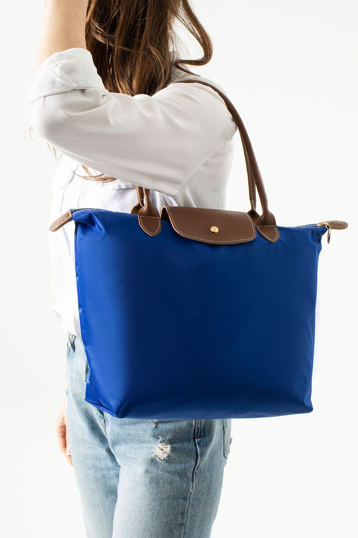 vagues-Large Capacity Tote Bag Shopping Bag, Portable Versatile Luggage Bag 3