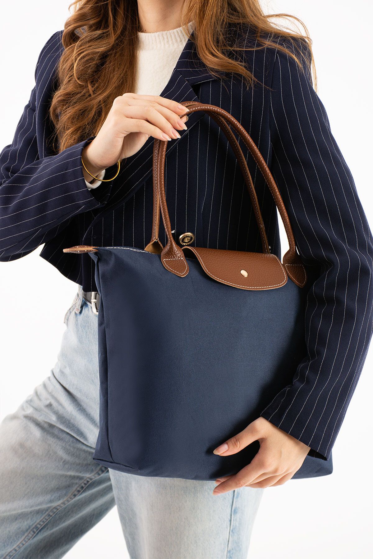 vagues-Large Capacity Tote Bag Shopping Bag, Portable Versatile Luggage Bag 3
