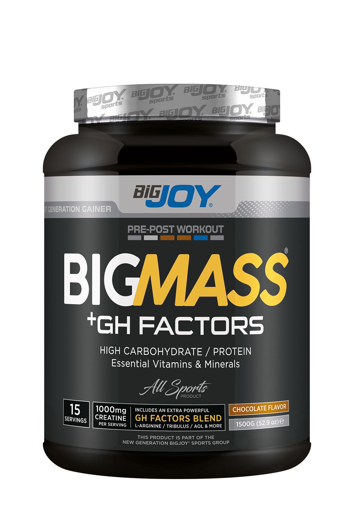 Bigjoy Sports Çikolata Aromalı Big Mass Gainer Gh Factors 1500gr 15 Servis Karbonhidrat Tozu