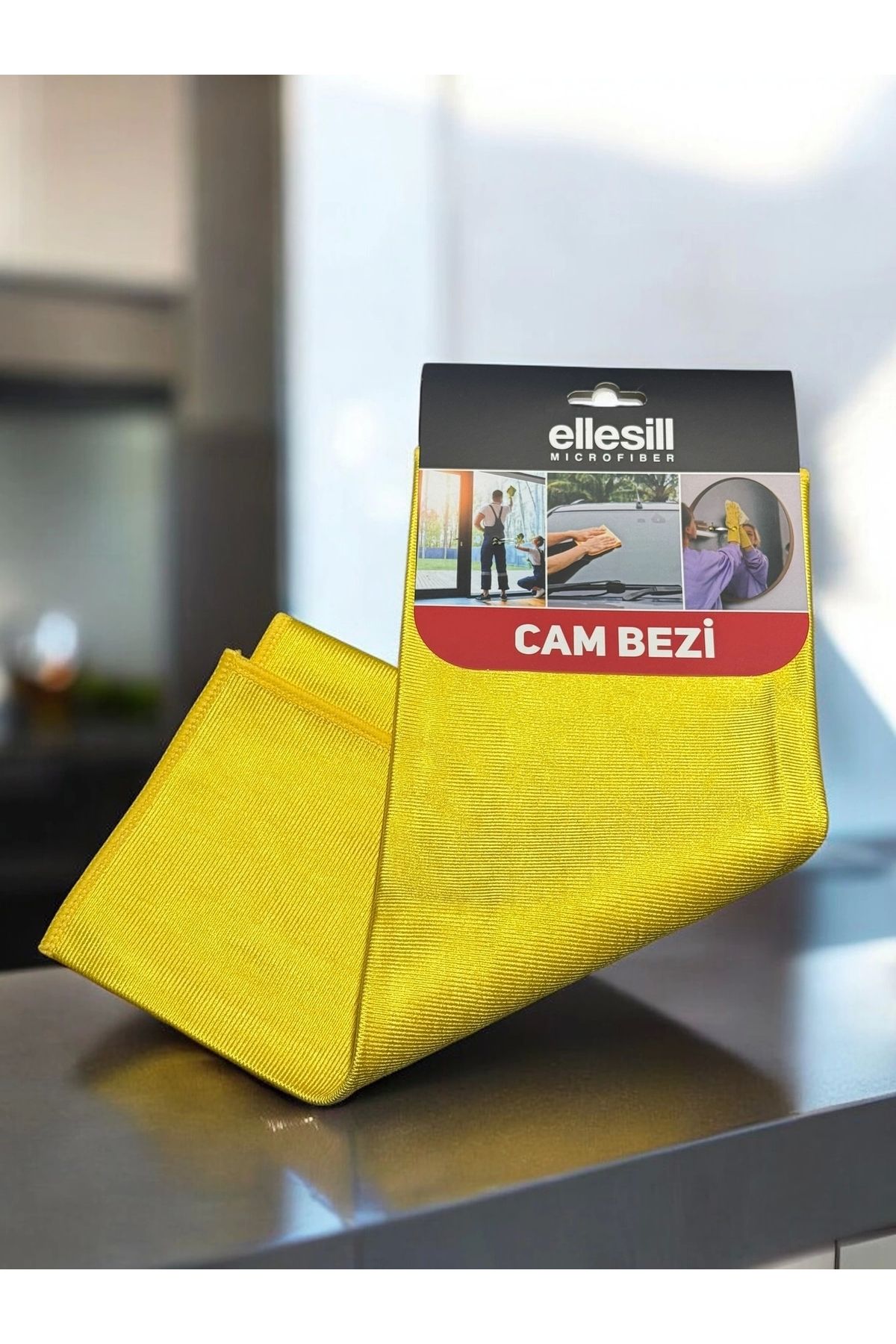 Germany Mikrofiber Cam Bezi 40x40 Sarı - Crystalclear