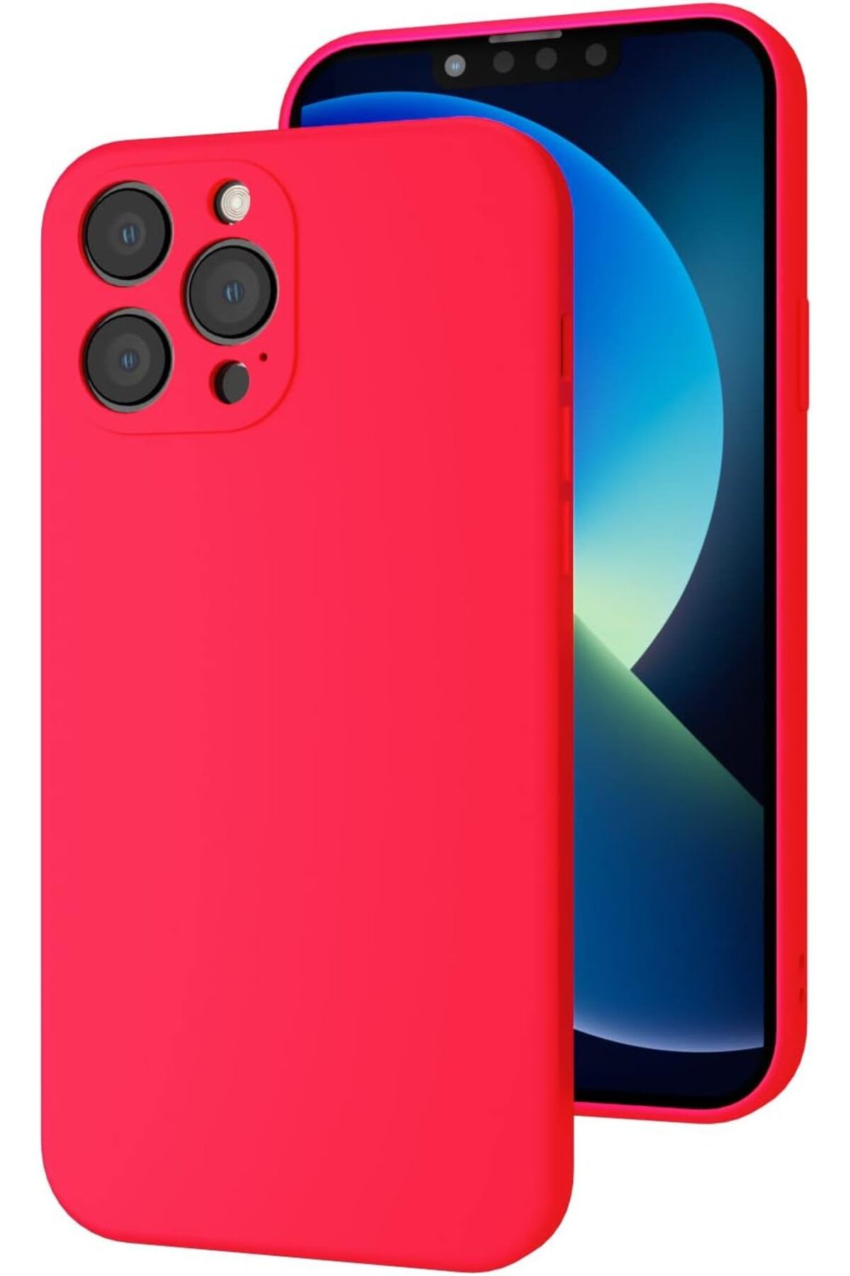 STOREMAX daliashops iPhone 11 Pro uyumlu Kamera Korumalı, Mikrofiber Astarlı, Sıvı Silikon Kılıf (Neon