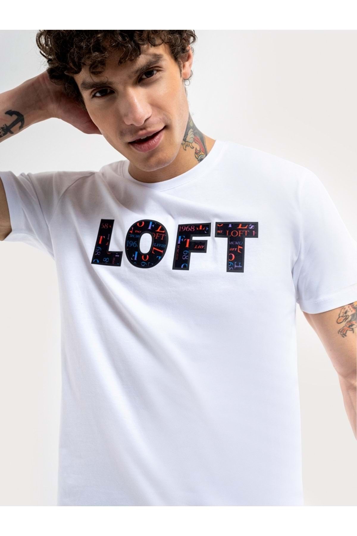 Loft-Lf 2035793   Men's Regular Fit T-Shirt - Sleeves, White, L - St07964-White-L 4