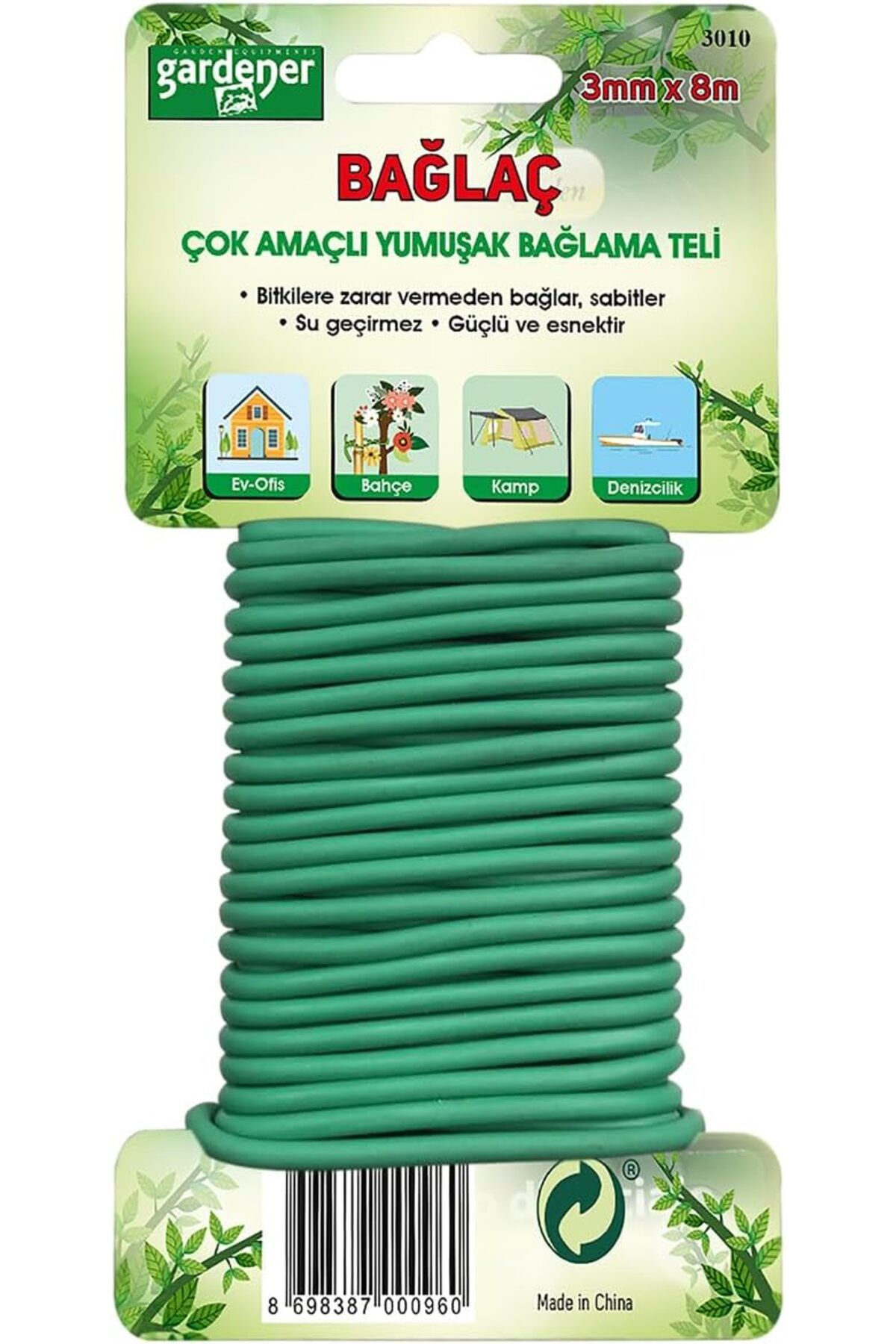 STOREMAX 3010 Bağlaç, Çok Amaçlı Yumuşak Bağlama Teli - 3Mm X 8M