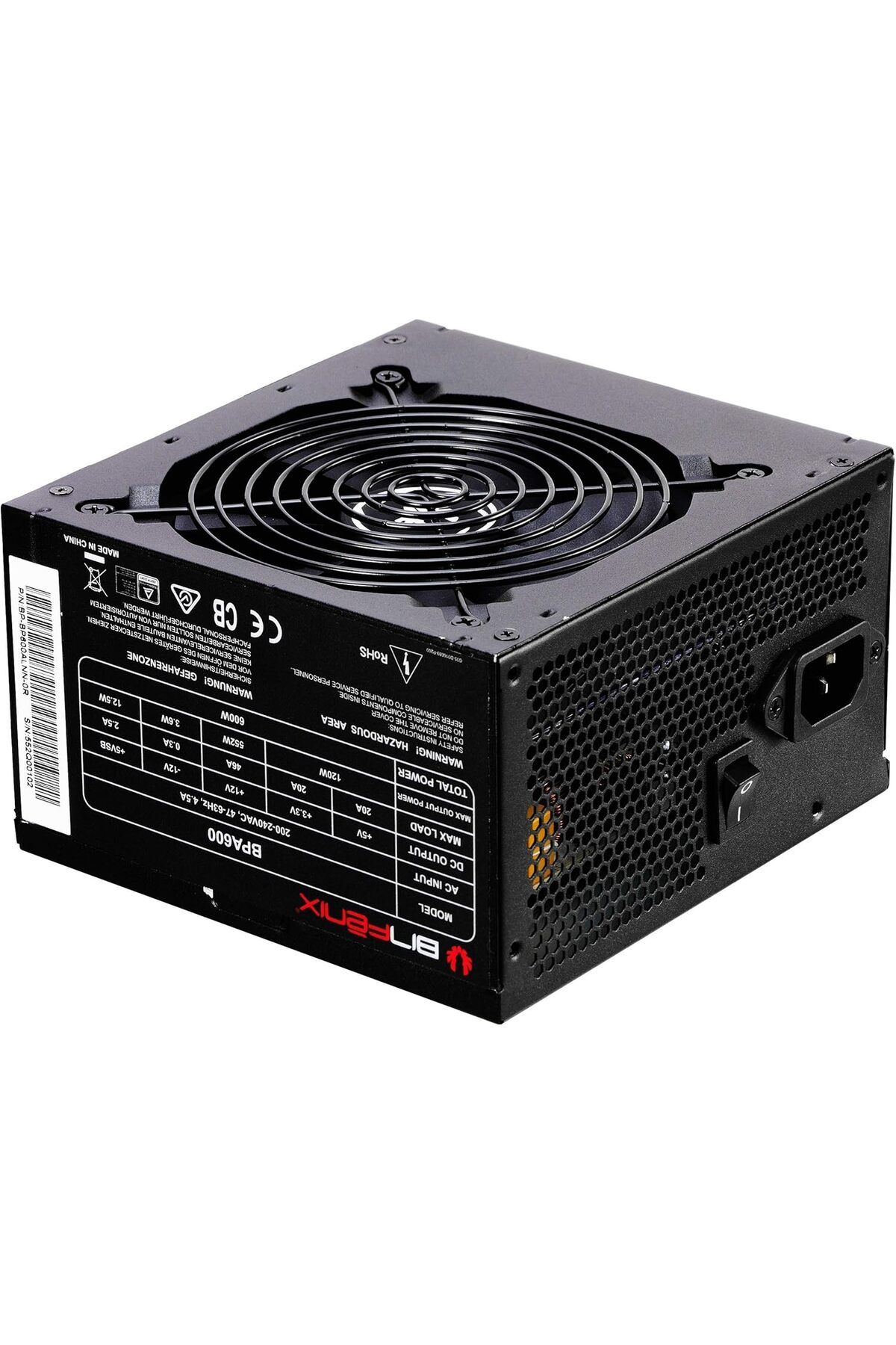 STOREMAX shpwave BP-BP600ALNN-9R 600W 80+ Power Supply HTCshp 1005813