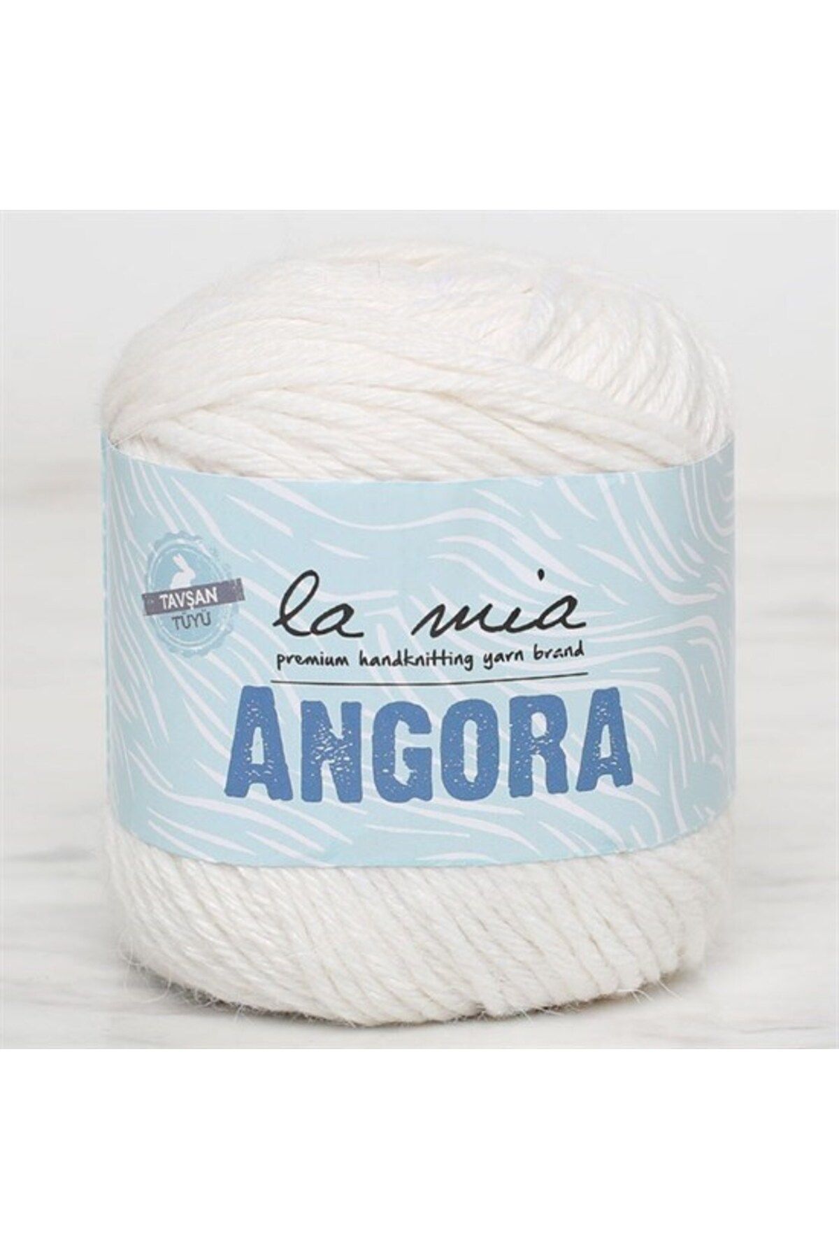 Store La Mia Angora 50gr Beyaz El Örgü İpi - L001 - 33804