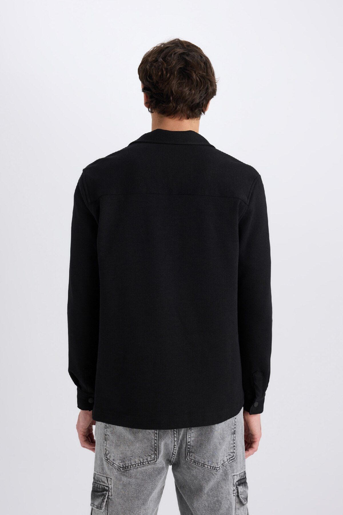 DeFacto-Normale Passform, einfarbiges Basic-Langarmshirt D8876AX25SP 6