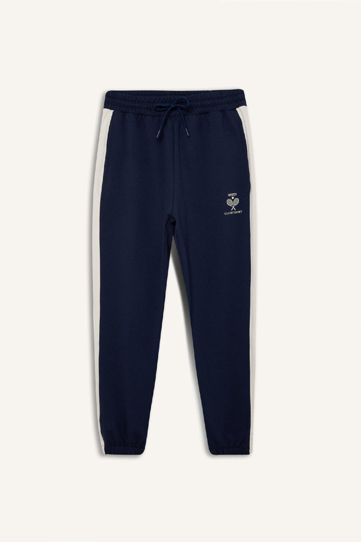 DeFacto-Spodnie dresowe Defactofit Standard Fit Jogger z nadrukiem i kieszonką na sznurowanie w pasie D7138Ax25Sp 7