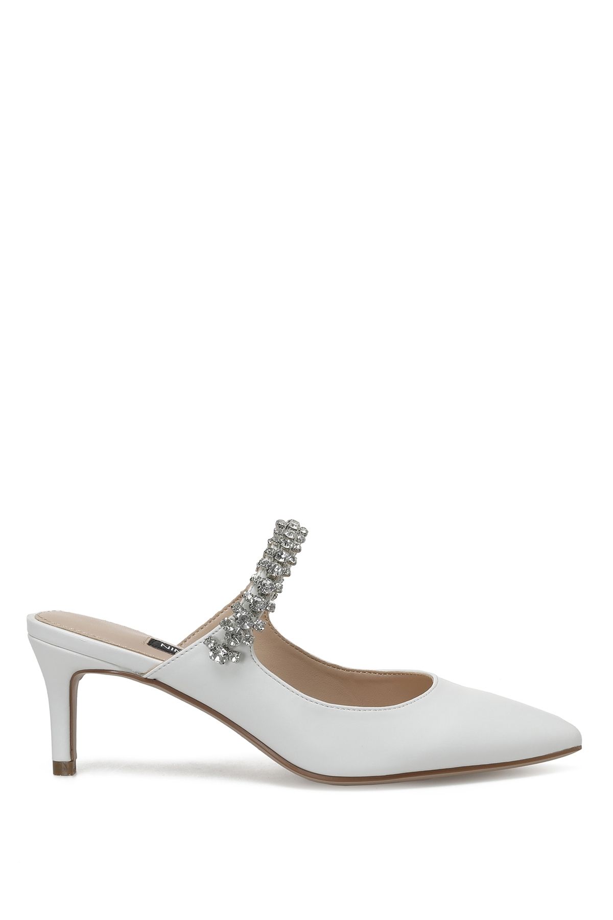 Nine West Elaron Beyaz Kadın Topuklu Terlik