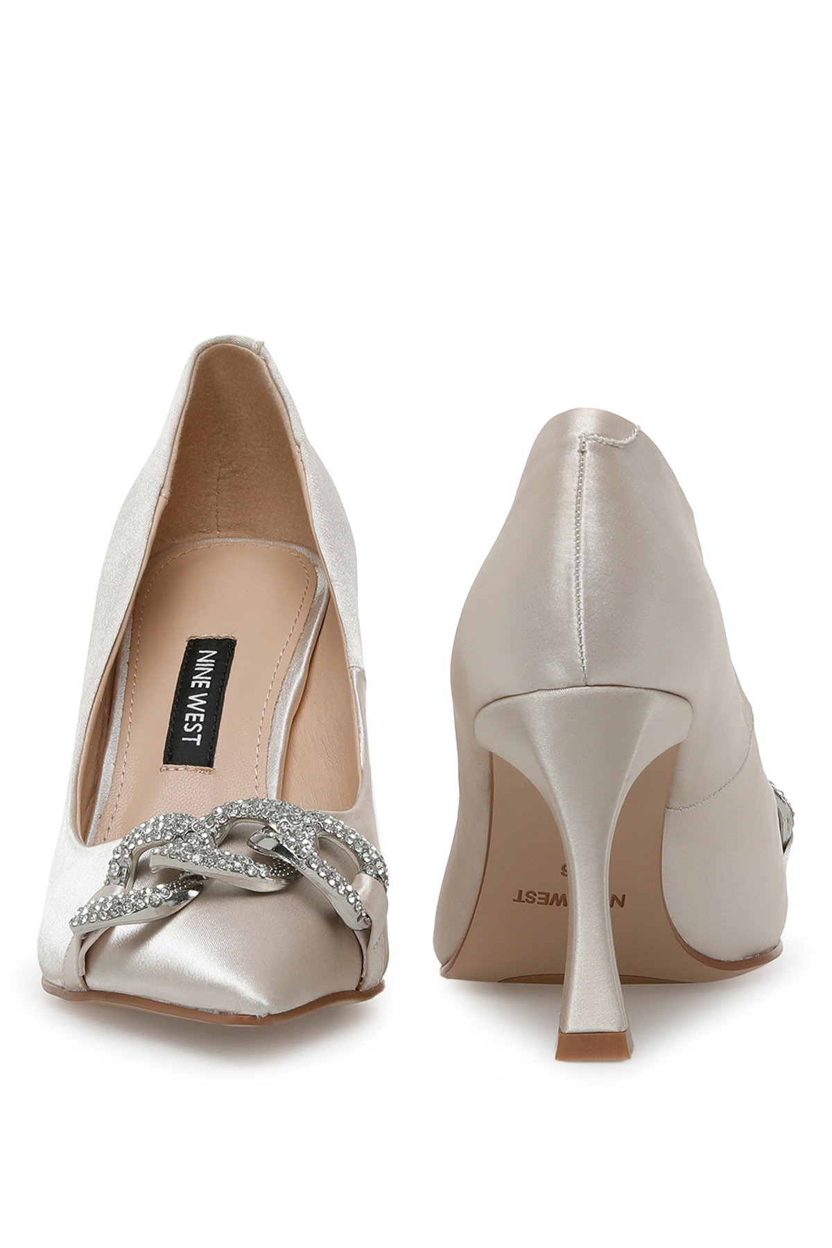 Nine West-Bıne2 2pr Béžové dámské boty na podpatku 5