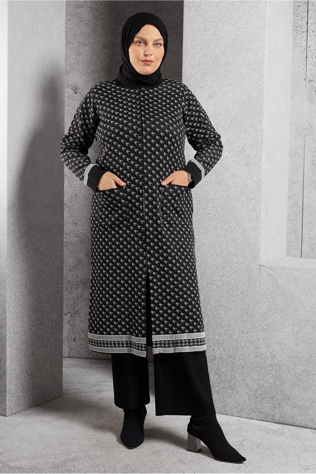 ژاکت بافتنی طرح دار 20603 Alvina