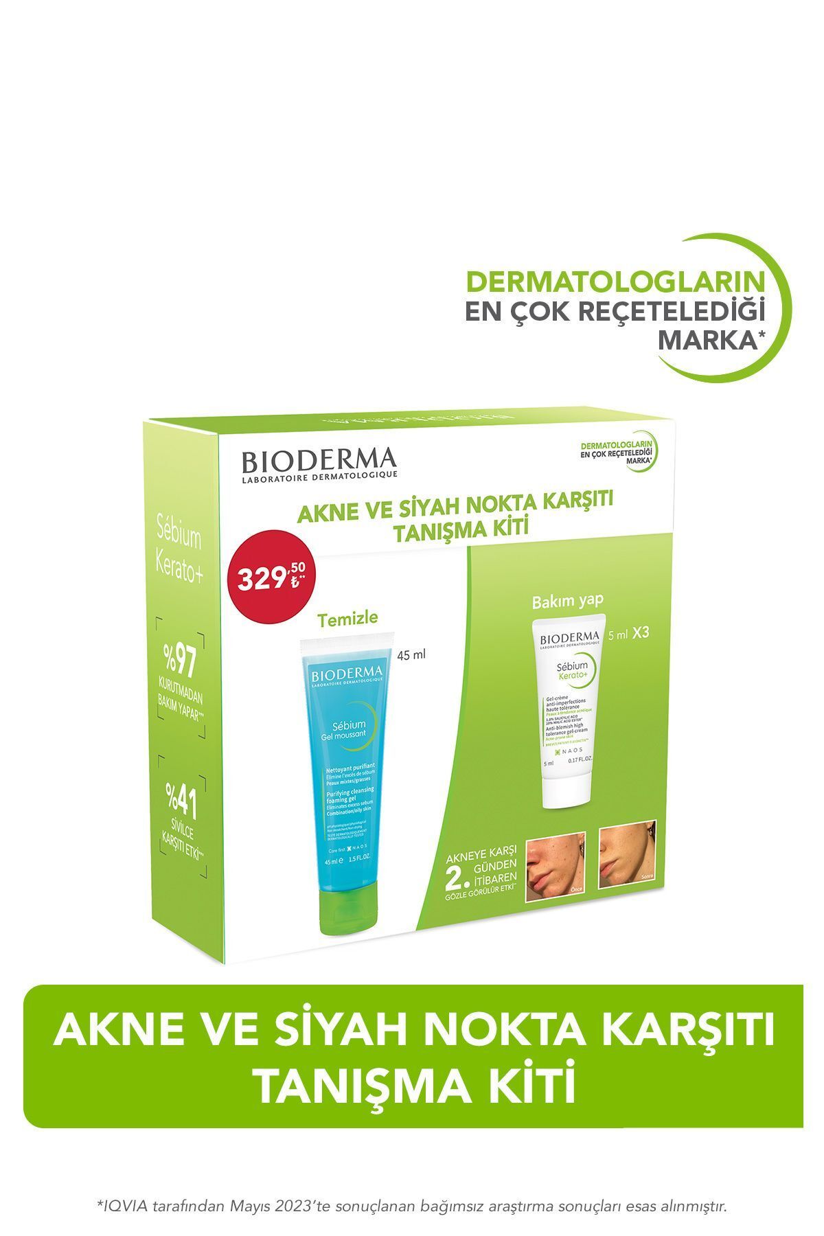 Bioderma Sebium Akne Eğilimli Ciltler Akne ve Siyah Nokta Karşıtı Cilt Bakım Seti-1