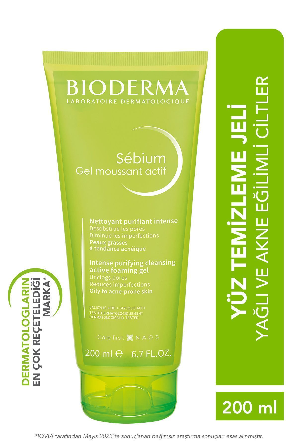 Bioderma Sebium Yağlı, Akne Eğilimli Cilt Sivilce Karşıtı Salisilik Asit Glikolik Asit Temizleme Jeli 200 ml