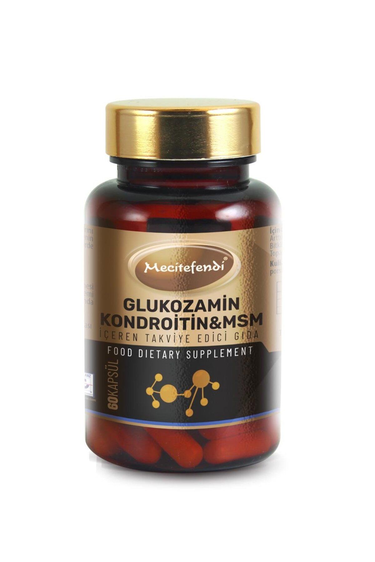 Mecitefendi MECİTEFENDİ GLUKOZAMİN, KONDROİTİN MSM İÇEREN TAKVİYE EDİCİ GIDA (60 KAPSÜL 710MG)