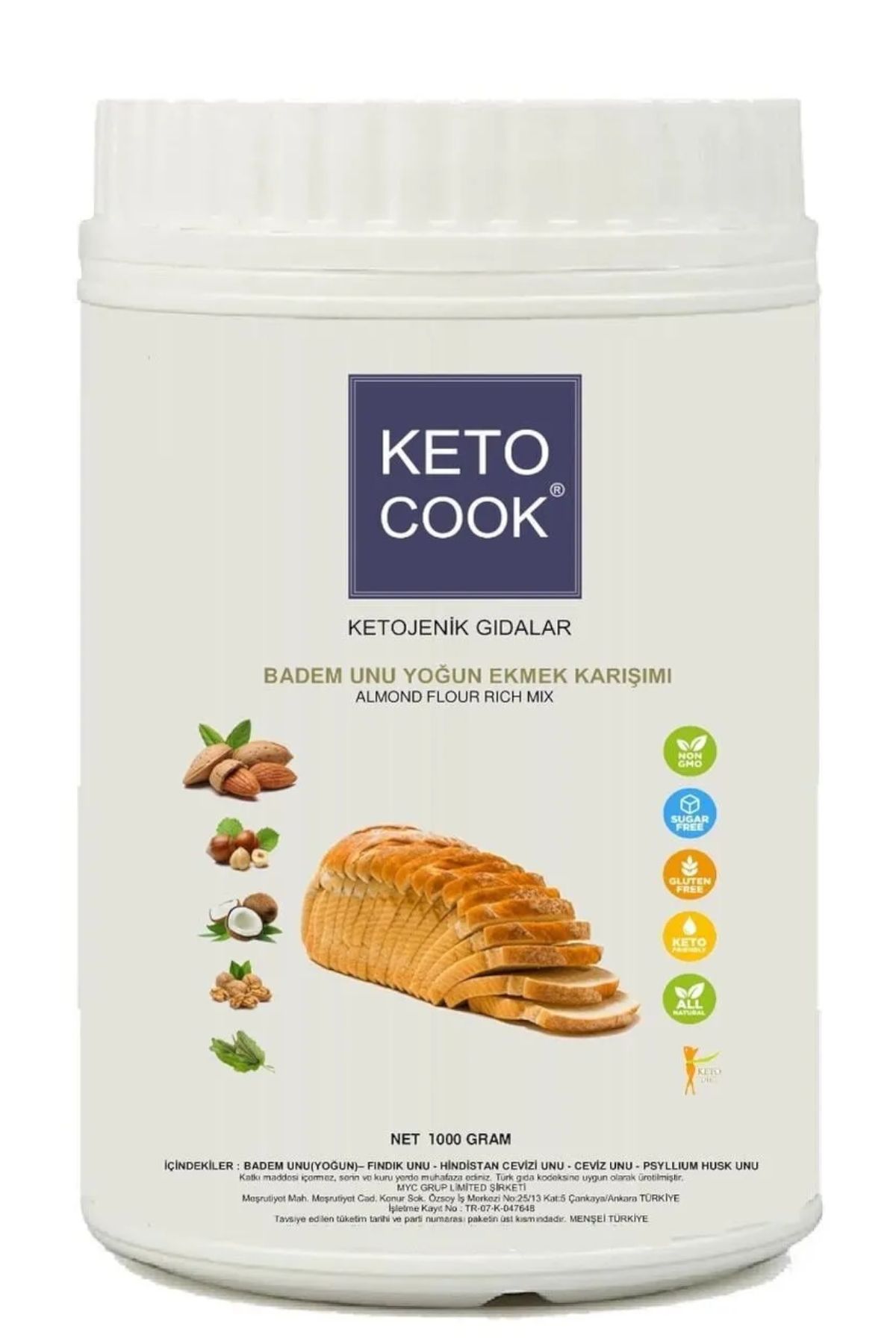 Cocos Hills Ketojenik Badem Unu Yoğun Ekmek Karışımı (almond Based Ketogenıc Bread Flour) 1.000 Gram