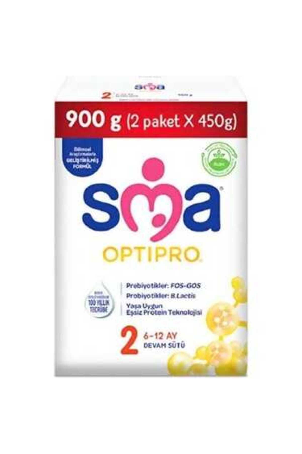 SMA OPTIPRO 2 900 GR 6-12 AY DEVAM SÜTÜ FOS GOS B.LACTIS (2X450GR)